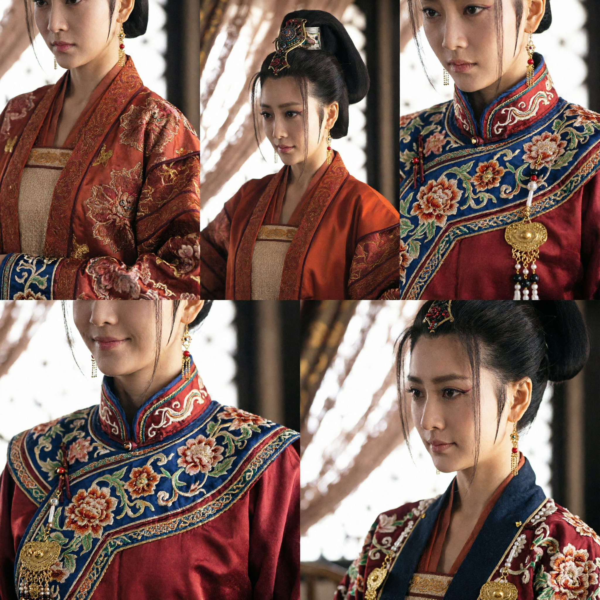 Ancient Chinese Noblewoman High Bun Hairpiece Black Wig with Ornate Hairpin for Hanfu Costume Historical Drama