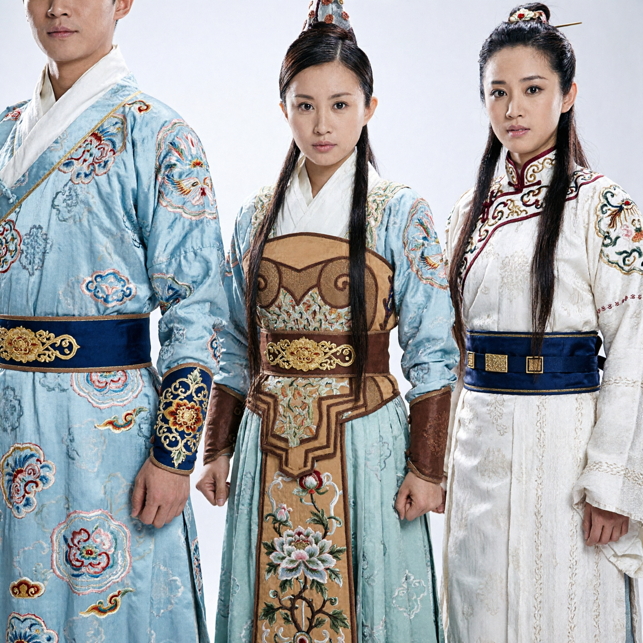 Traditional Ancient Chinese Wuxia Warrior Costumes Complete Set for Men and Women Period Drama Cosplay Hanfu