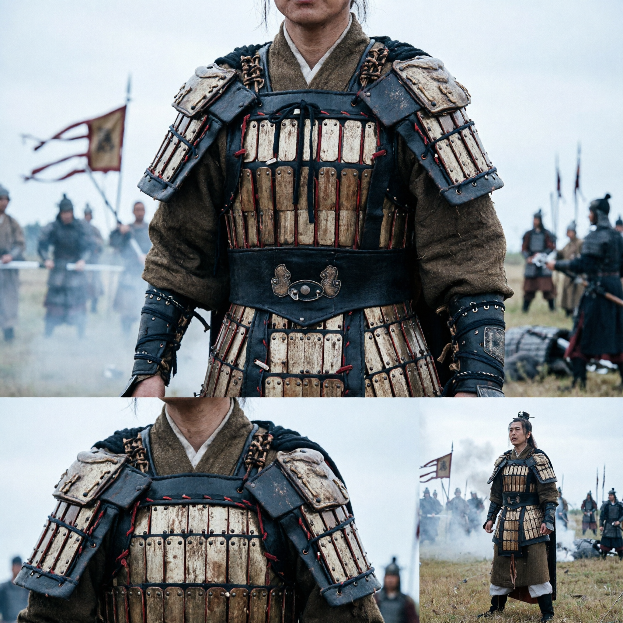 Men's Ancient Chinese General Armor Costume Three Kingdoms Warrior Outfit for Cosplay and Historical Events