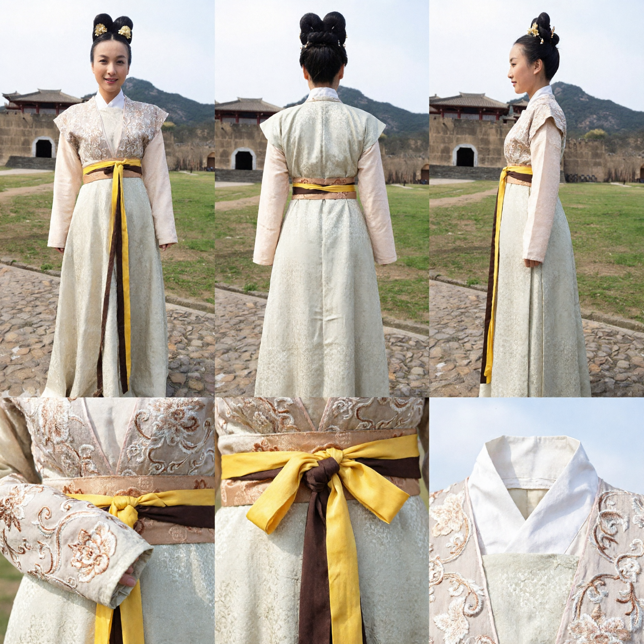 Traditional Chinese Hanfu Costume Women Ancient Tang Dynasty Style Dress for Cosplay Stage Performance