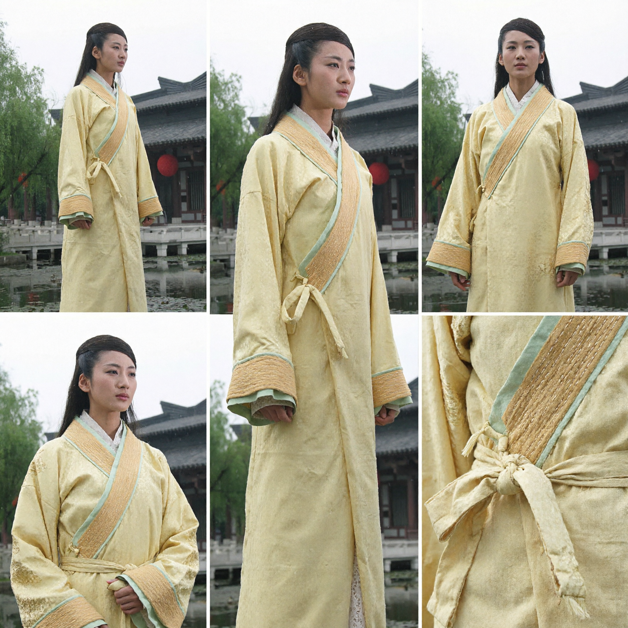 Ancient Chinese Yellow Hanfu Robe Traditional Costume for Cosplay Drama Performance Cultural Events