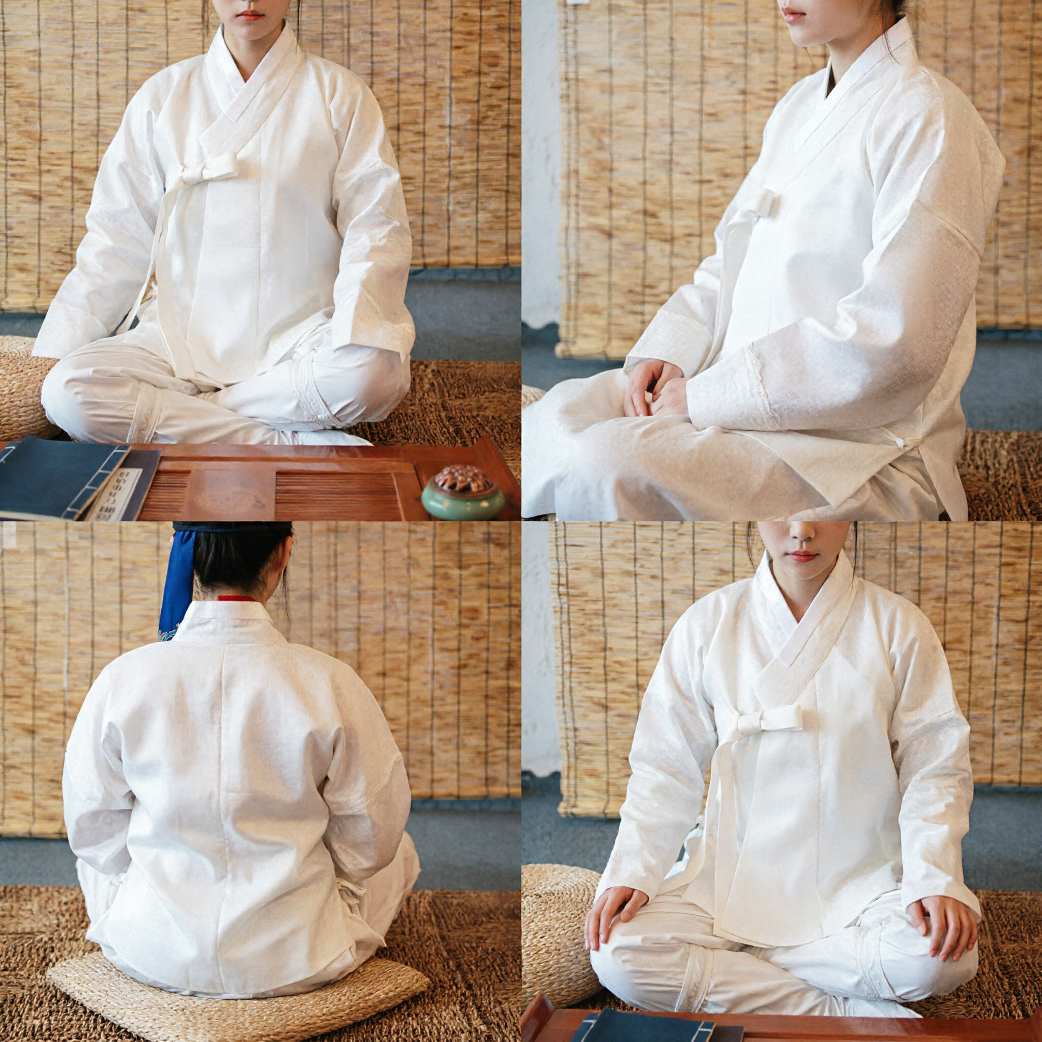 Traditional Chinese White Hanfu Ancient Scholar Costume Wuxia Martial Arts Clothing for Tea Ceremony and Meditation
