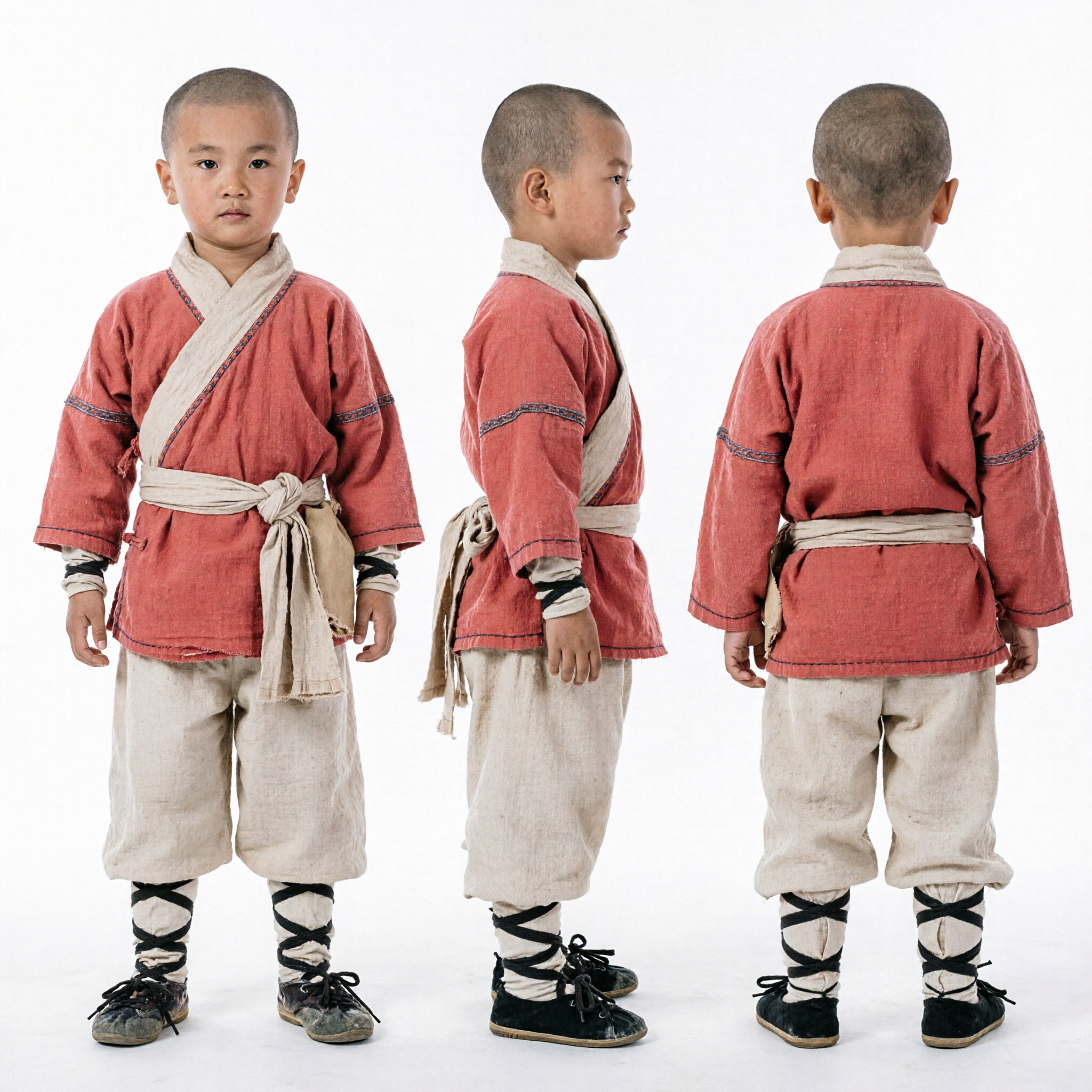 Kids Red Shaolin Kung Fu Uniform Traditional Chinese Martial Arts Clothing for Training Performance