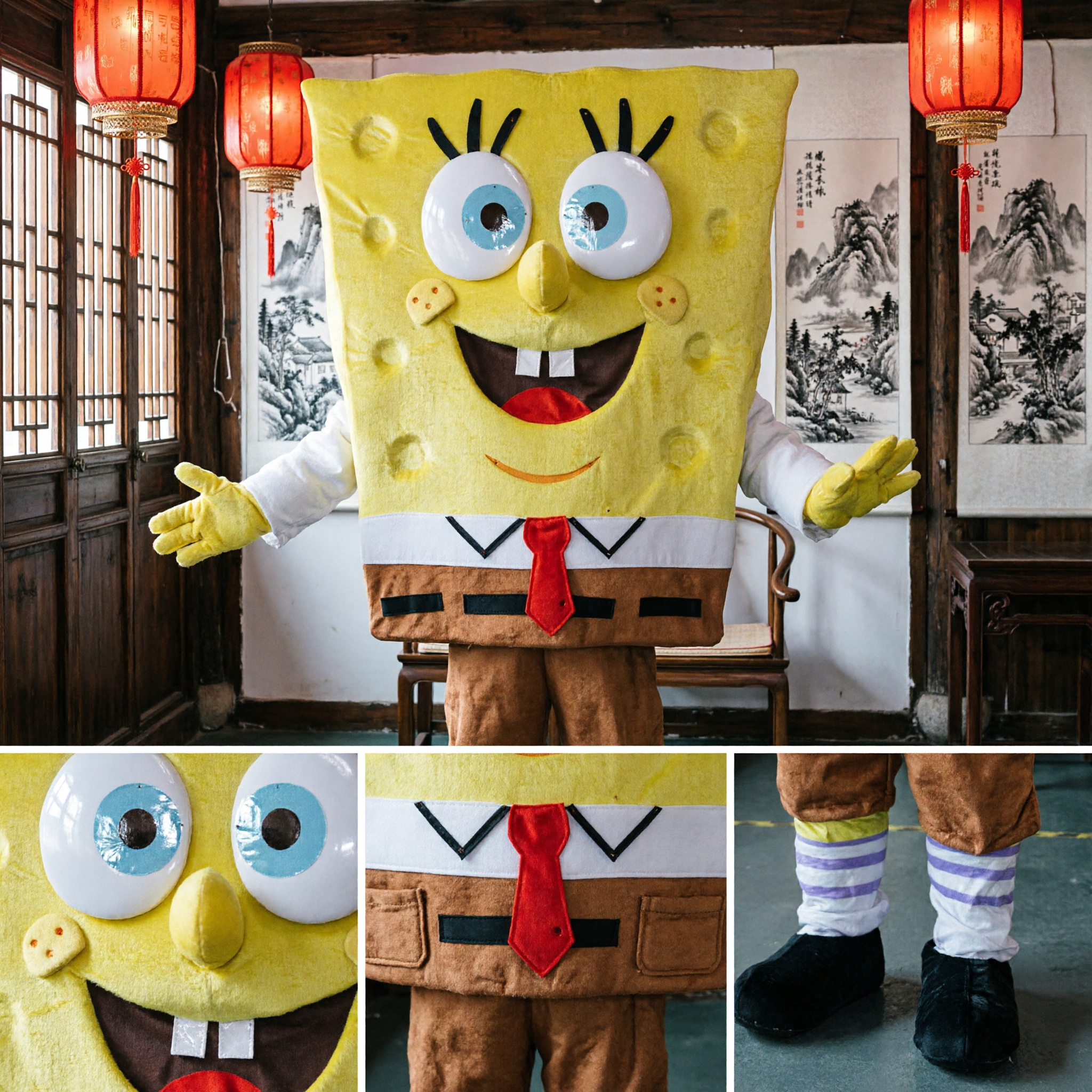 Cute Green Dragon Mascot Costume Adult Cartoon Character Plush Suit for Halloween Party Events