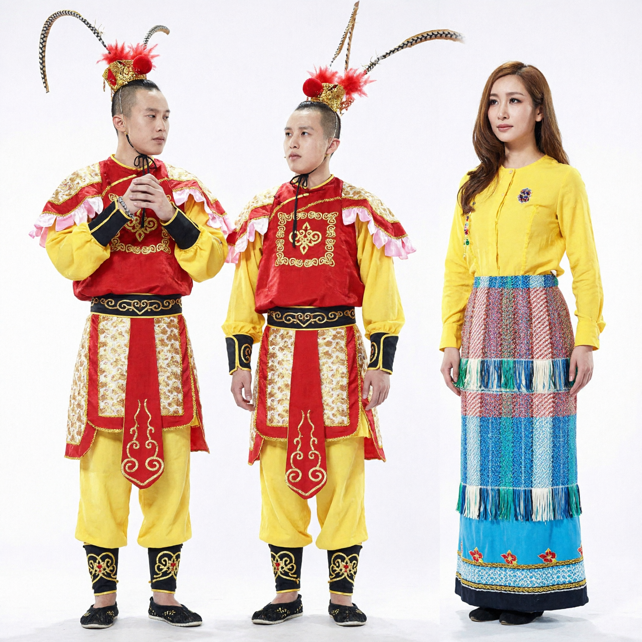 Men's Traditional Chinese Monkey King Sun Wukong Opera Costume Set for Stage Performance and Halloween Events