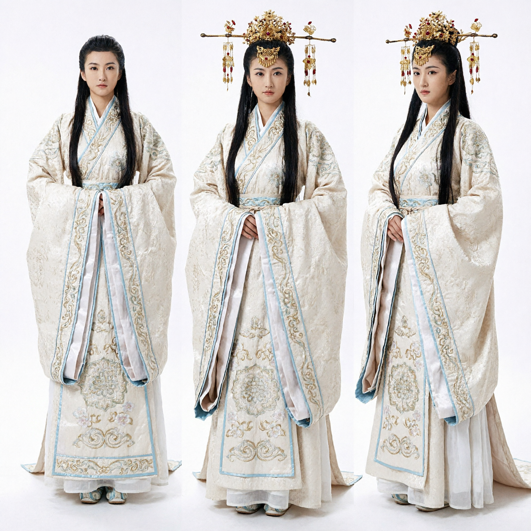 Elegant White Hanfu Ancient Chinese Royal Princess Costume Traditional Dress for Women Historical Cosplay