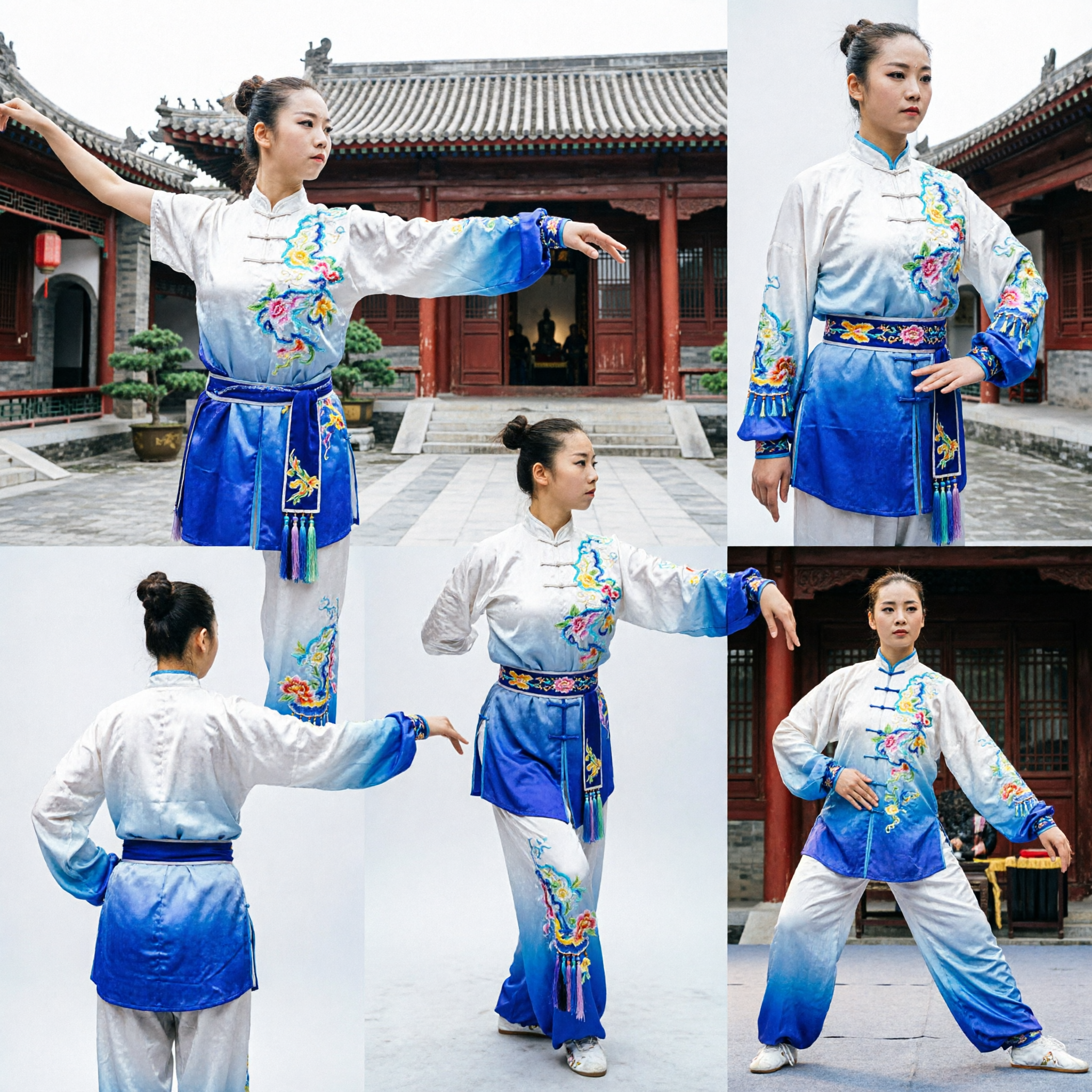 Women's Traditional Chinese Wushu Uniform Professional Tai Chi Kung Fu Competition Costume with Embroidery