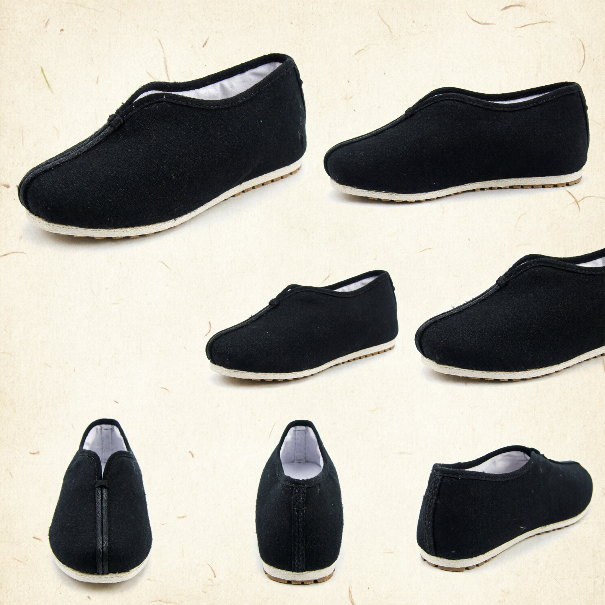 Traditional Chinese Black Cloth Shoes Kung Fu Tai Chi Martial Arts Footwear for Men and Women
