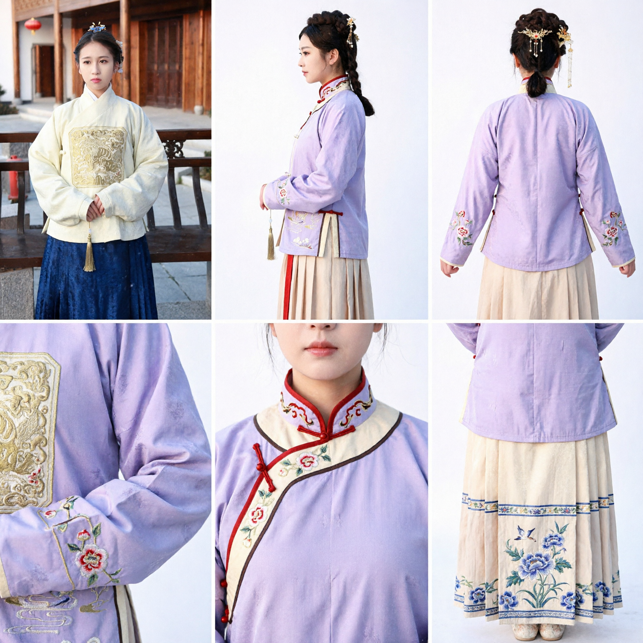 Elegant Women's Traditional Chinese Hanfu Ancient Costume Ming Dynasty Style Dress for Cosplay and Photography