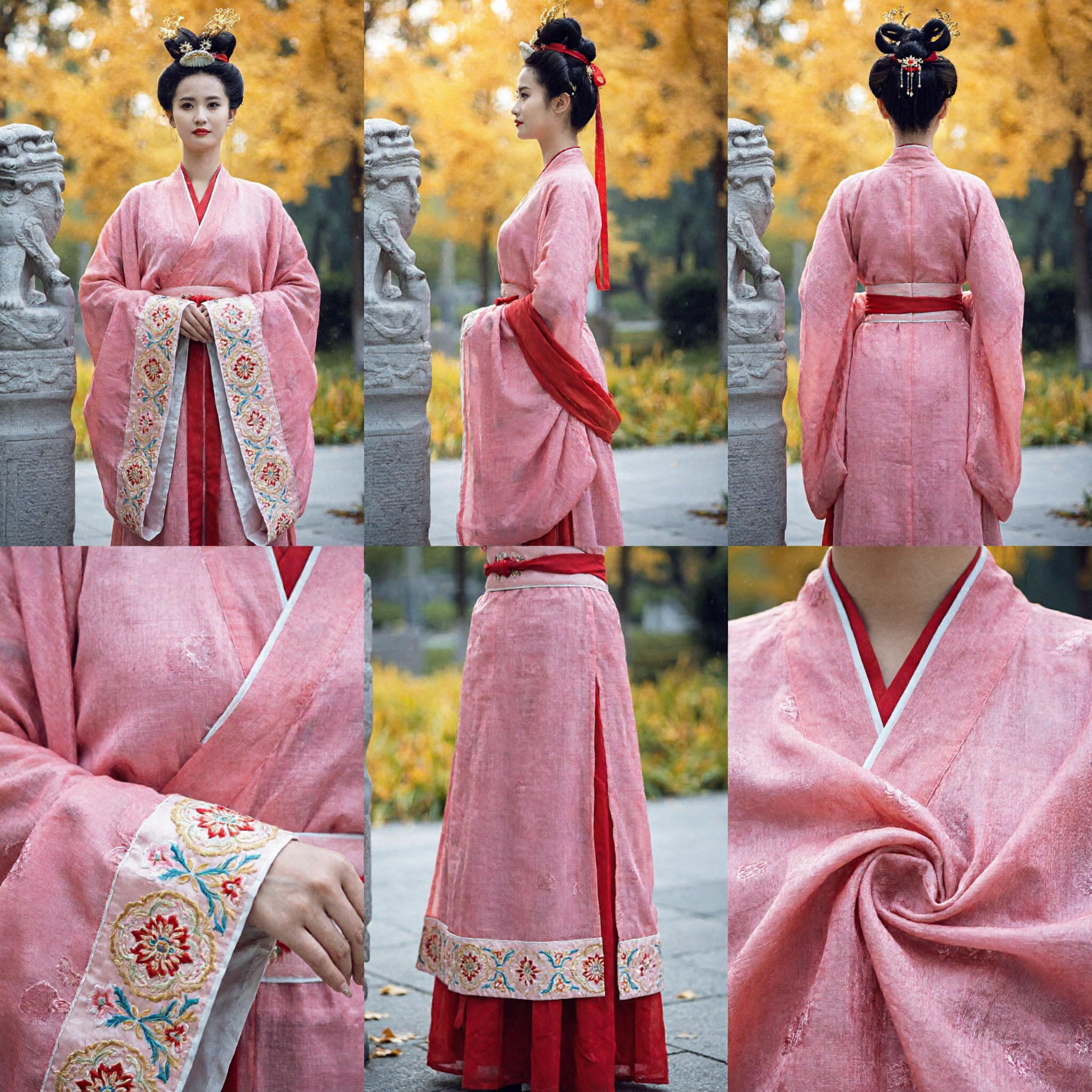 Elegant Pink Ancient Chinese Hanfu Traditional Costume for Women Han Dynasty Dress Performance Cosplay