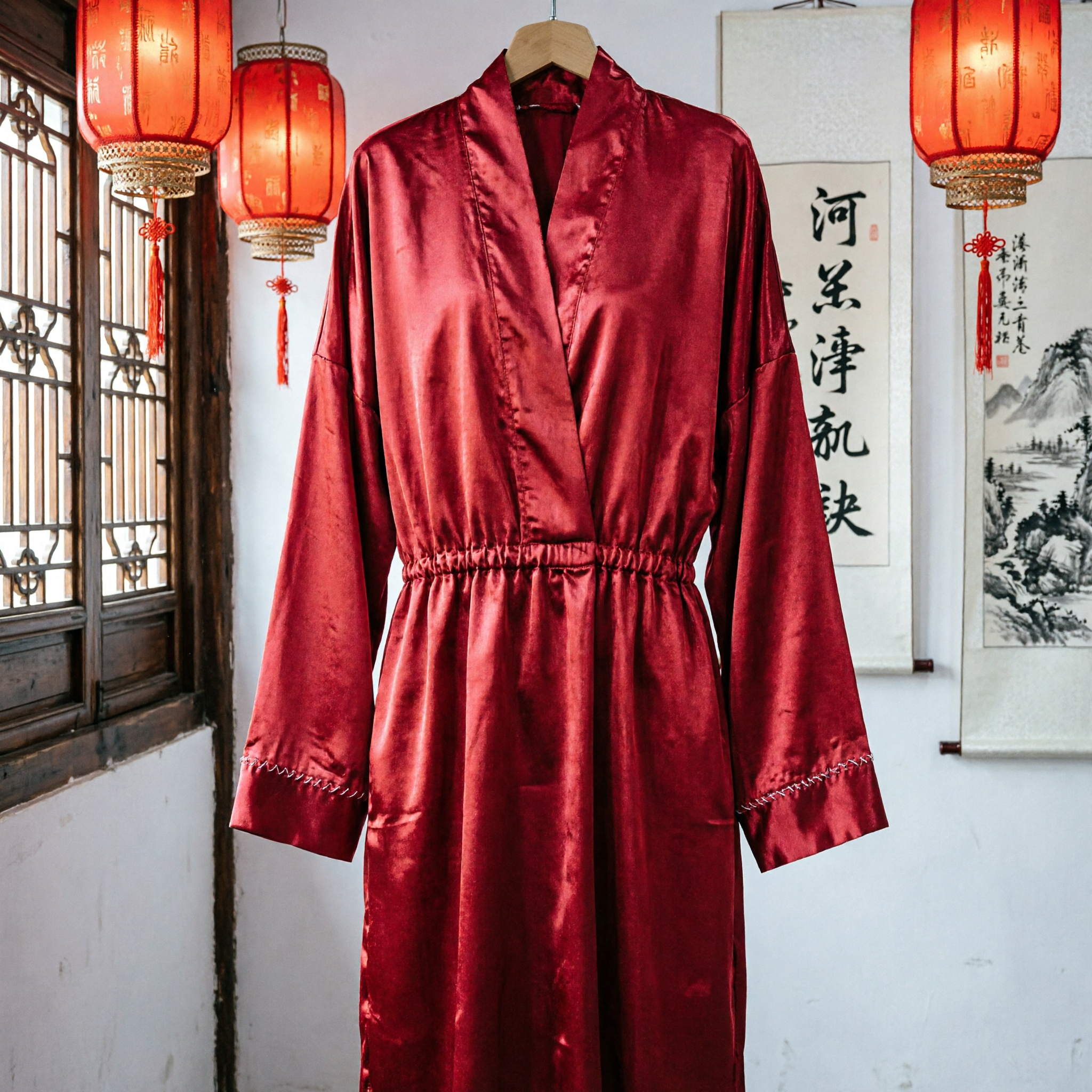 Traditional Red Chinese Opera Water Sleeves Silk Costume for Stage Dance Performance