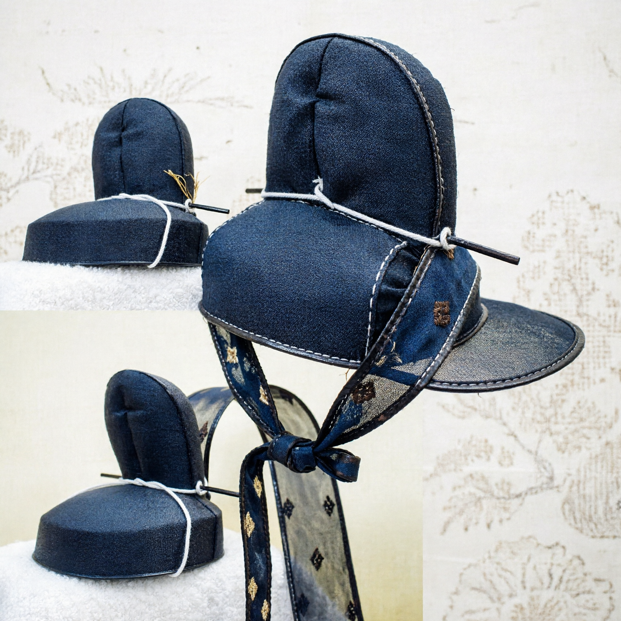 Ancient Chinese Black Futou Hat Traditional Scholar Official Headwear Hanfu Accessory for Men Cosplay