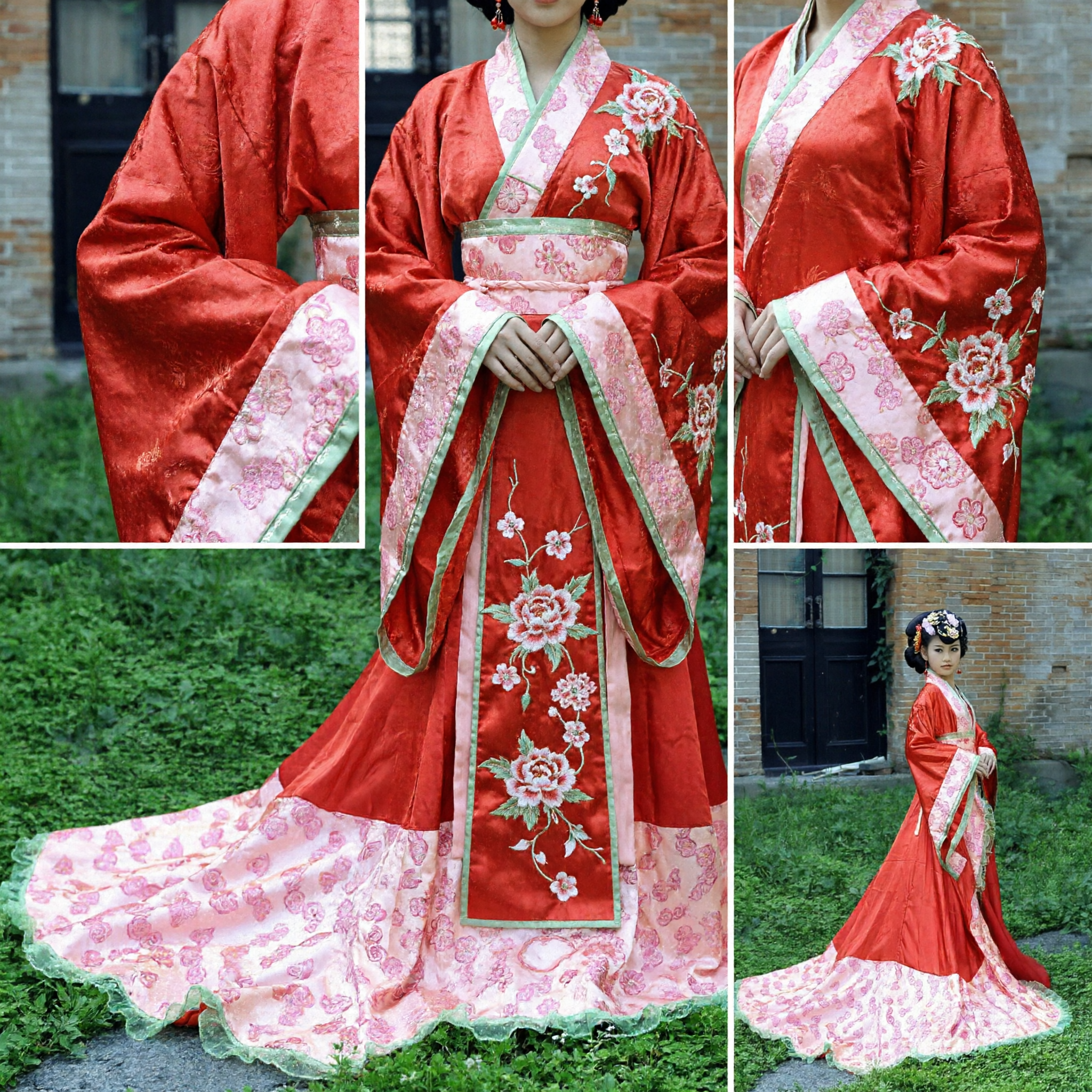 Traditional Chinese Hanfu Costume Red Tang Dynasty Dress Ancient Clothing for Women Performance Cosplay
