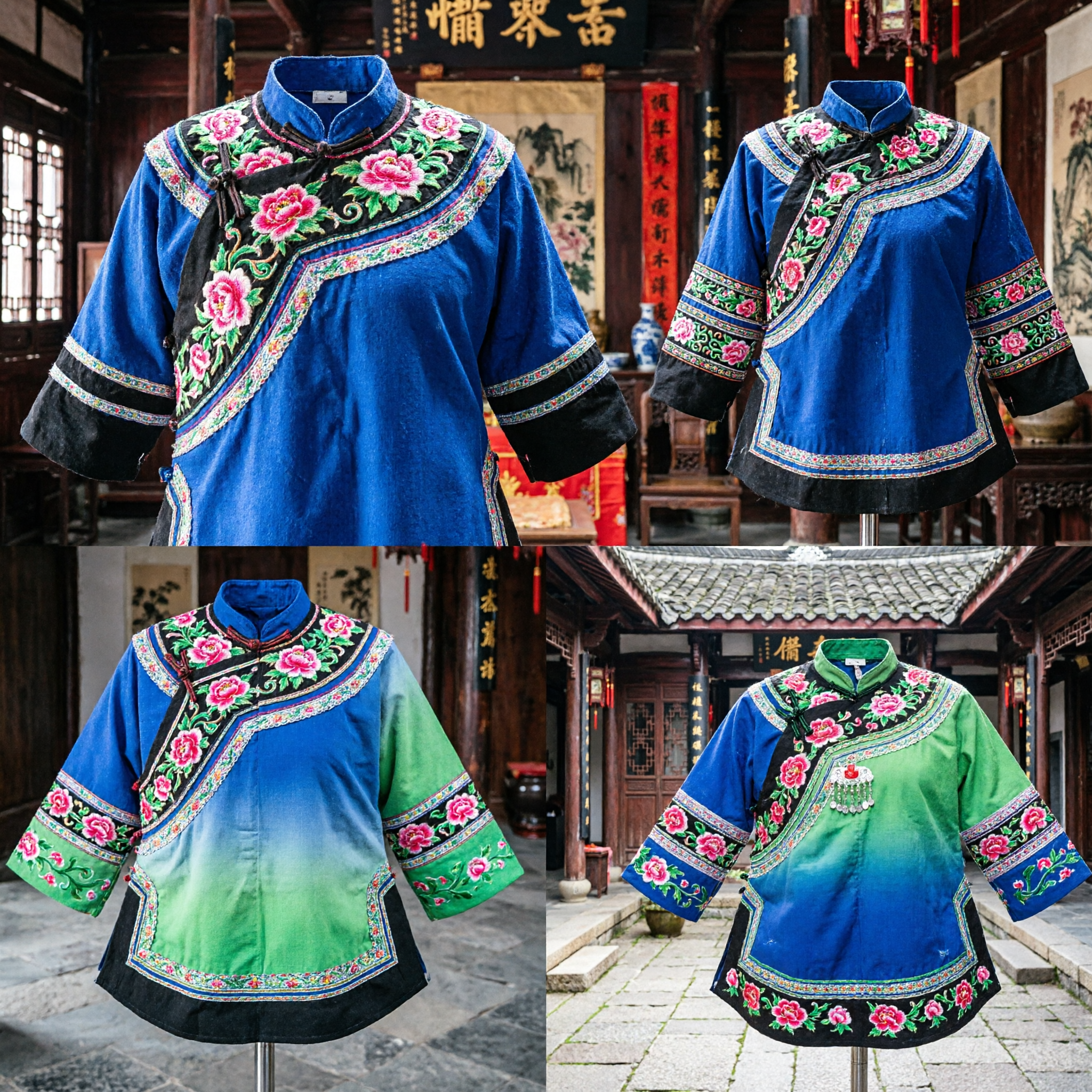 Chinese Traditional Peking Opera Face Mask Silk Folding Fans for Folk Dance Performance and Cultural Gift