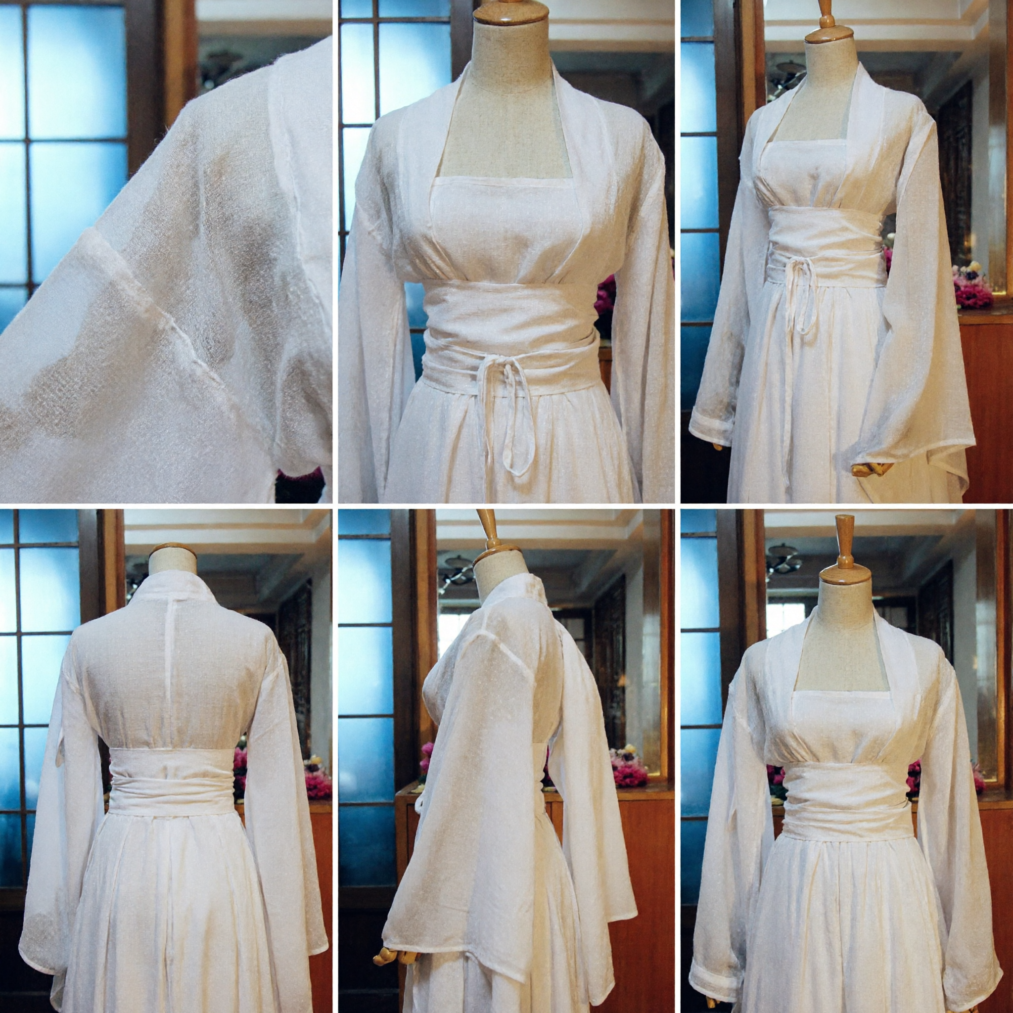 Elegant White Traditional Chinese Hanfu Dress Women Ancient Costume Wide Sleeve Fairy Style Outfit