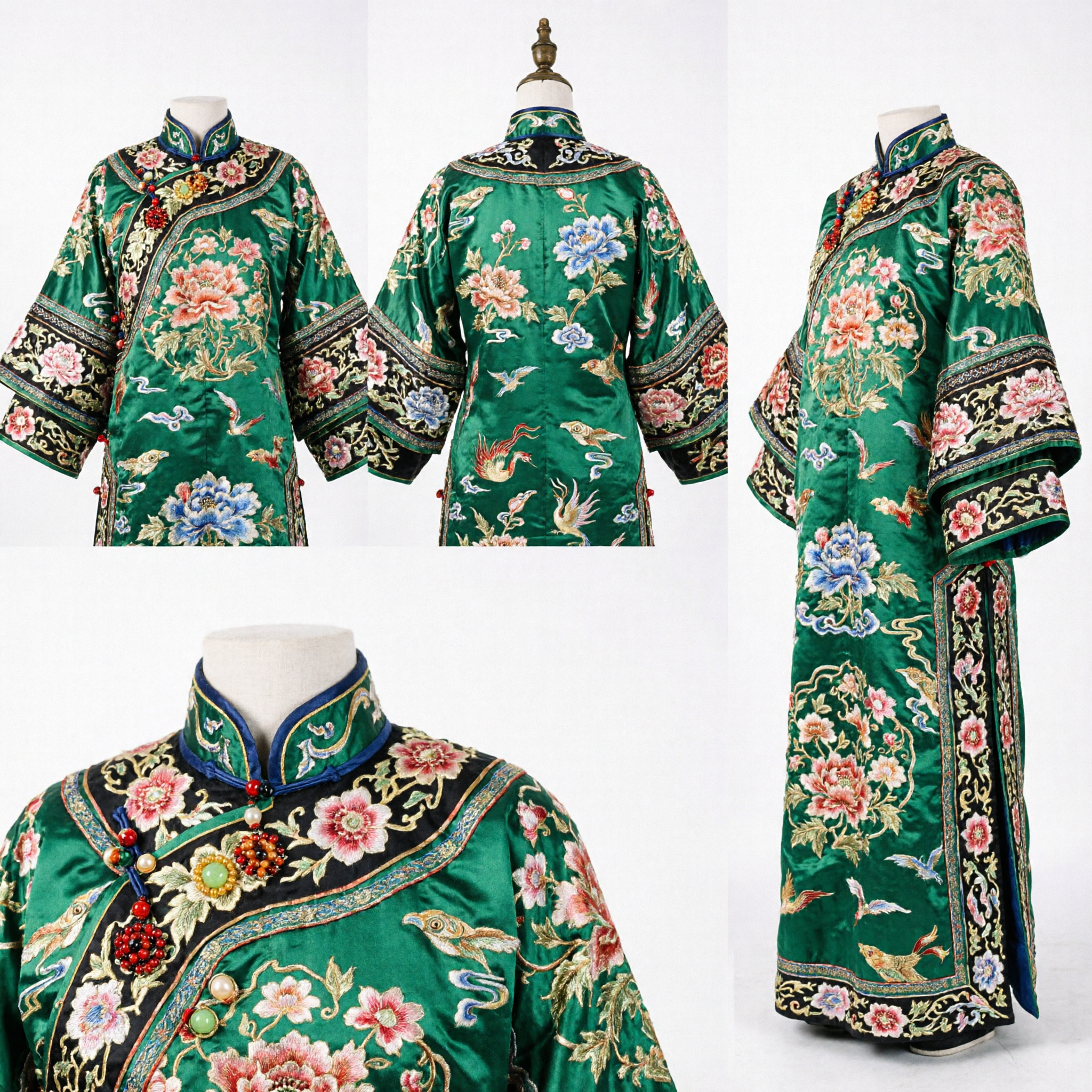 Chinese Traditional Hanfu Hair Accessories Gold Phoenix Crown Headpiece for Ancient Wedding Bride