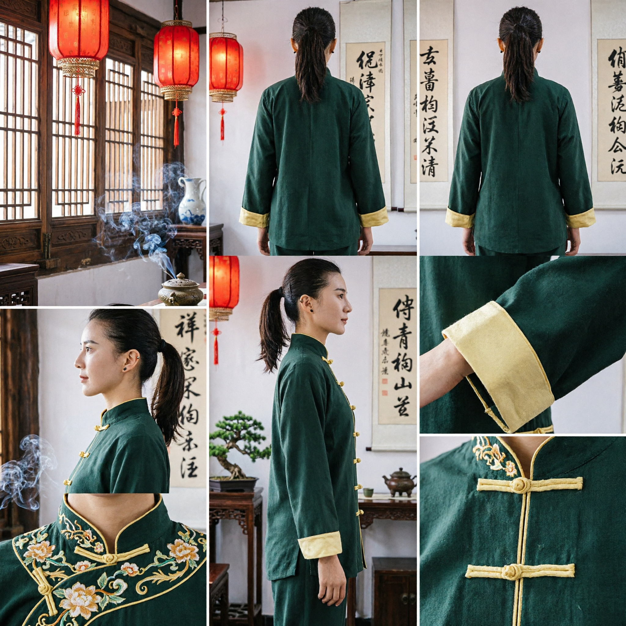 Traditional Chinese Kung Fu Uniform Women Tai Chi Suit Cotton Linen Martial Arts Wushu Clothing