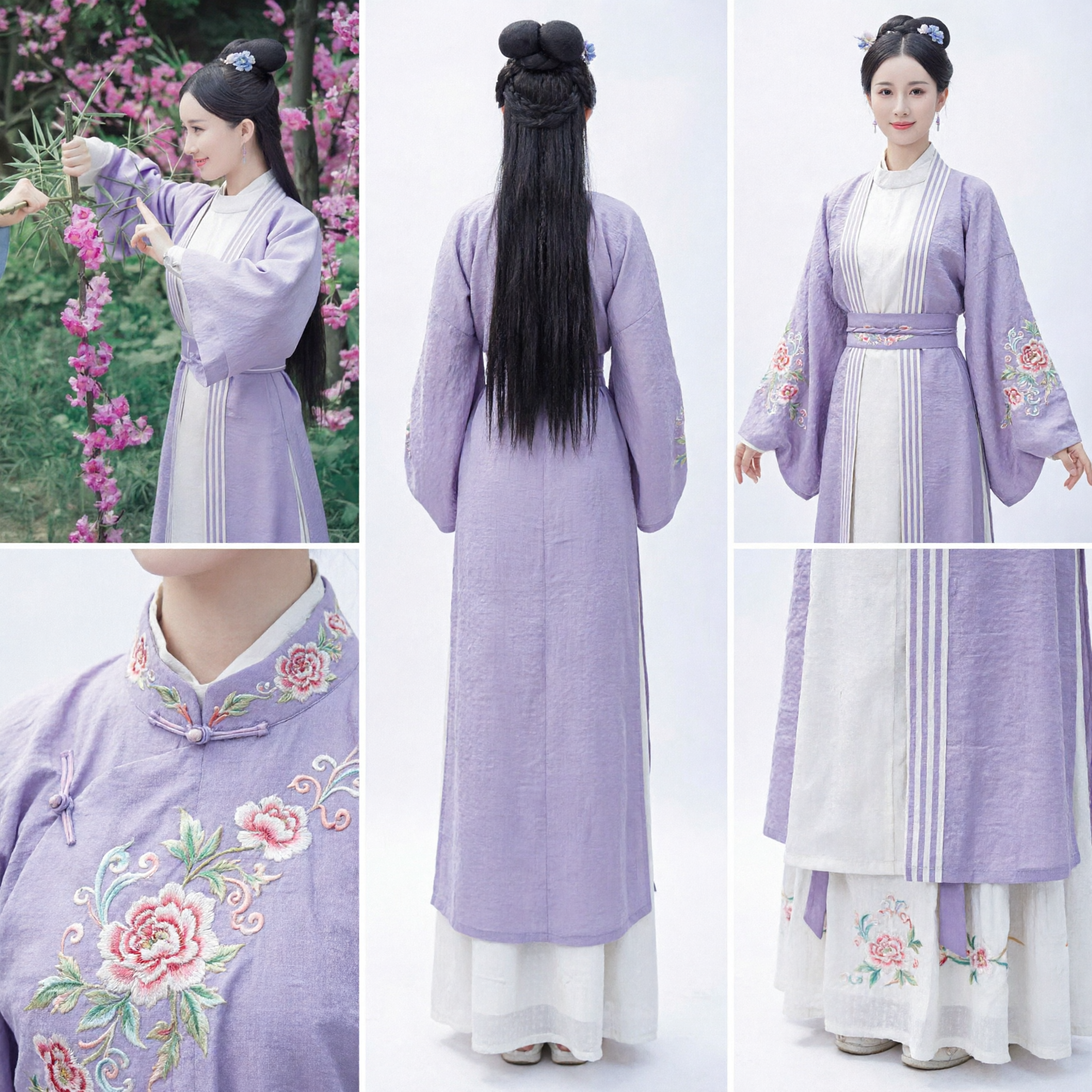Elegant Light Purple Traditional Chinese Hanfu Ancient Palace Costume Women's Historical Drama Cosplay Dress