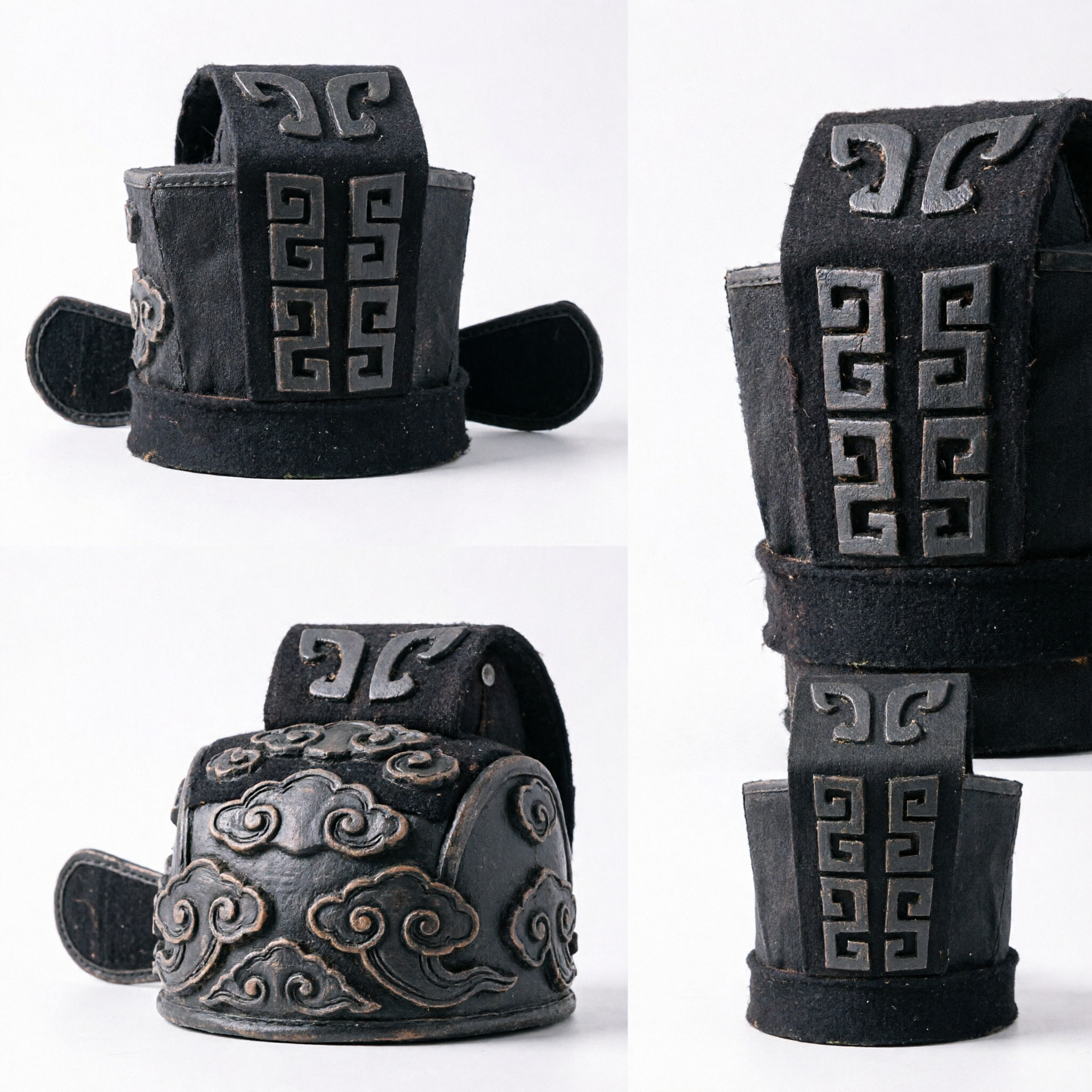 Traditional Chinese Ancient Scholar Hat Black Hanfu Headwear for Men Historical Costume Cosplay