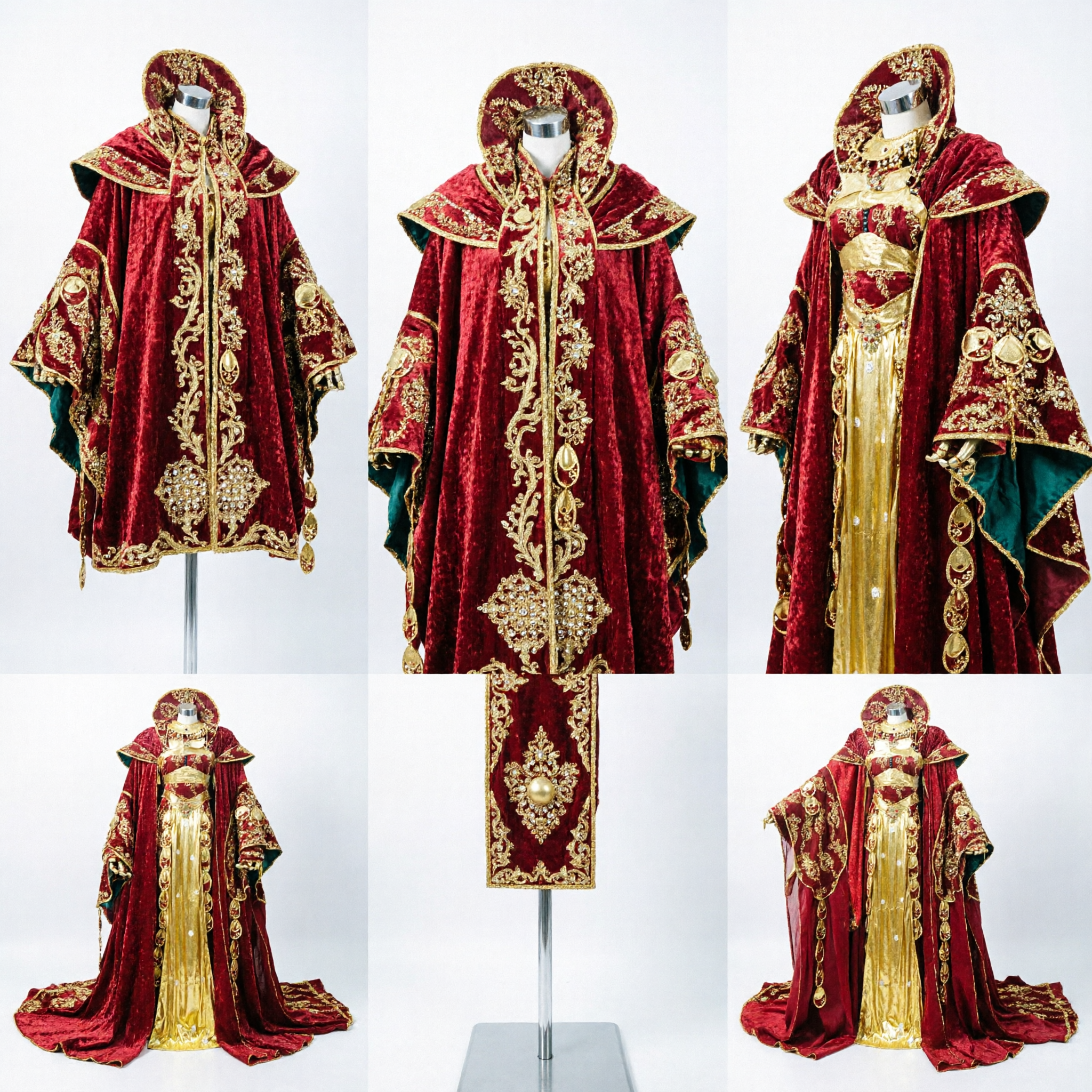Ancient Chinese Tang Dynasty Red Gold Wedding Hanfu Dress Traditional Bridal Embroidery Costume for Women