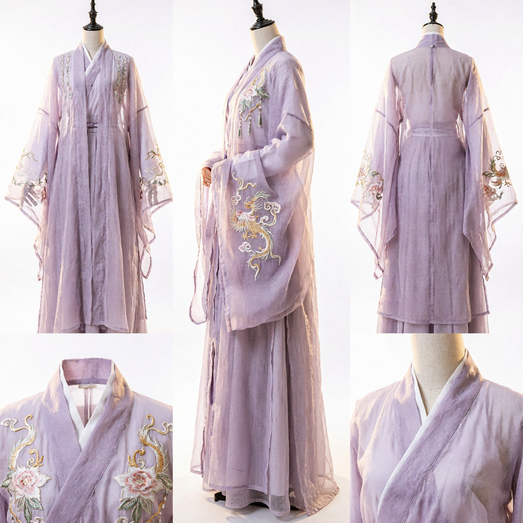 Traditional Chinese Hanfu Costume for Women Ancient Fairy Dress Xianxia Cosplay Outfit Elegant Chiffon Gown