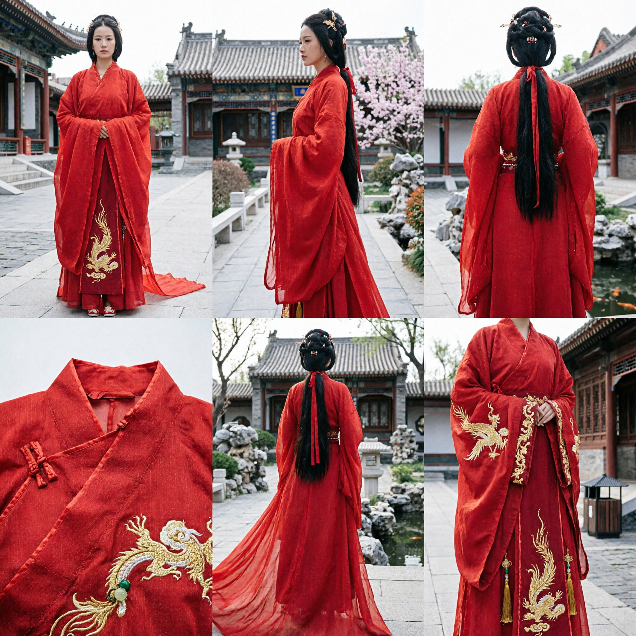Ancient Chinese Red Hanfu Dress Traditional Princess Costume for Women Cosplay and Stage Performance