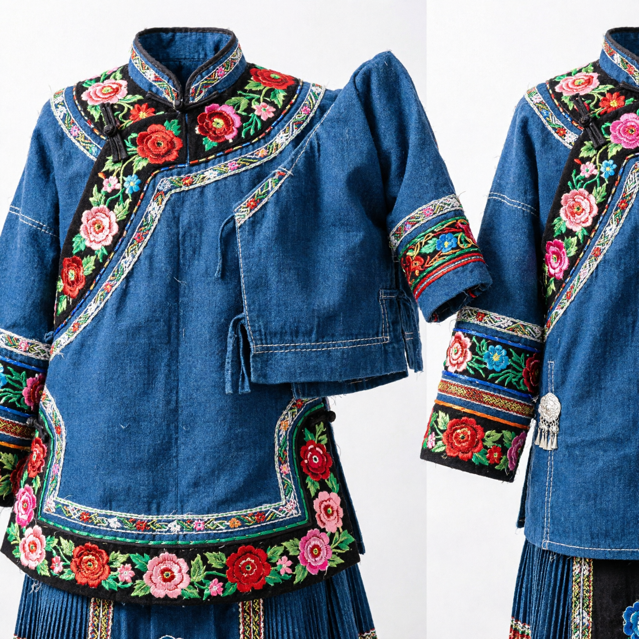 Traditional Chinese Gold Tone Peony Flower Enamel Ring Vintage Style Jewelry for Women Weddings and Gifts