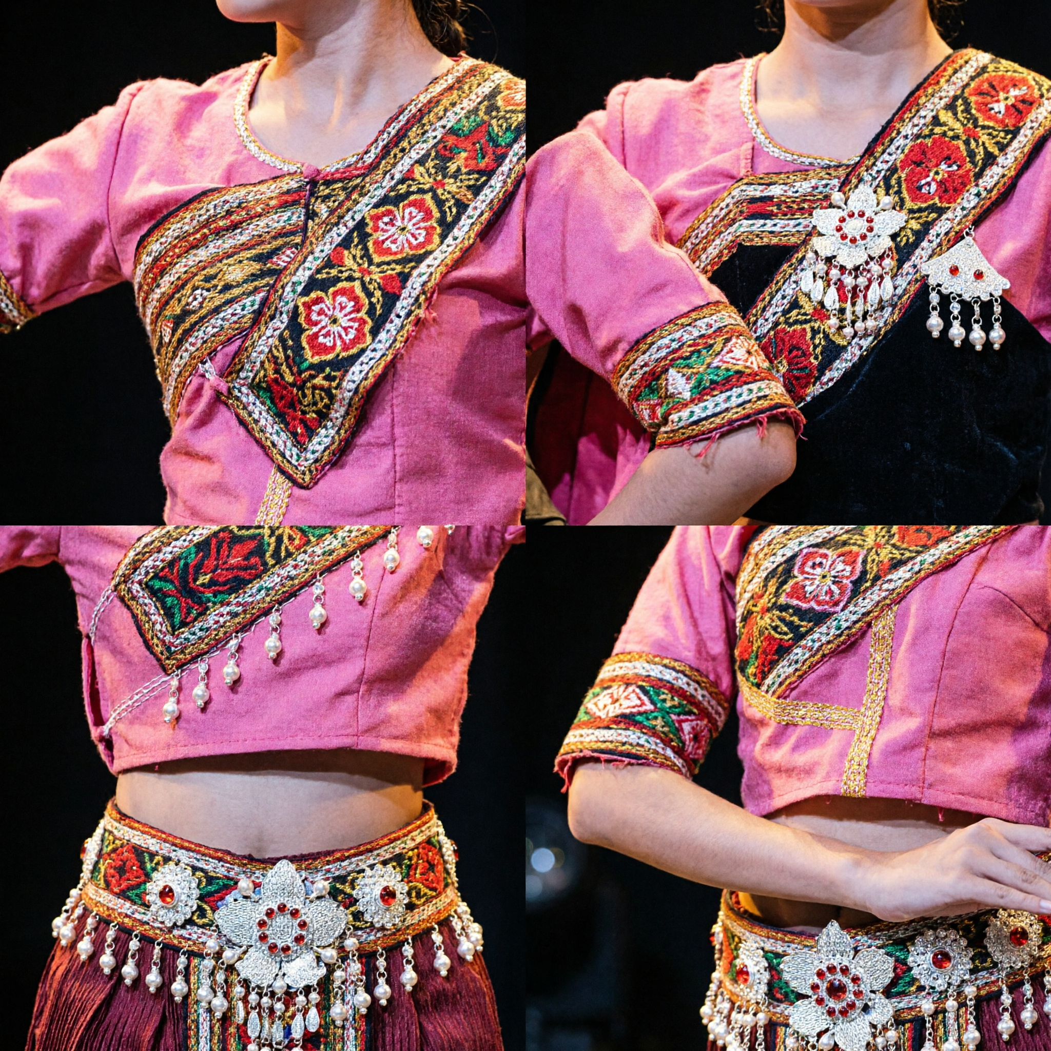 Traditional Chinese Folk Dance Costume Yellow Fan and Ribbon Dress Set for Women Stage Performance