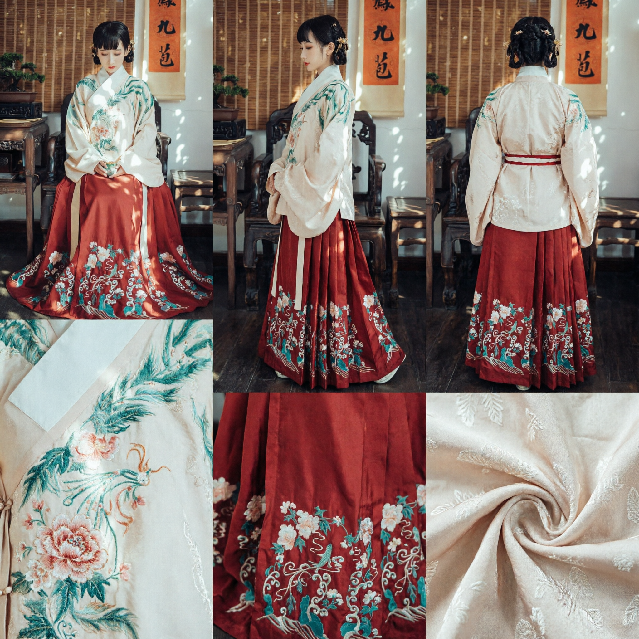 Traditional Chinese Hanfu for Women Ming Dynasty Style Embroidered Ancient Costume for Photography and Festivals