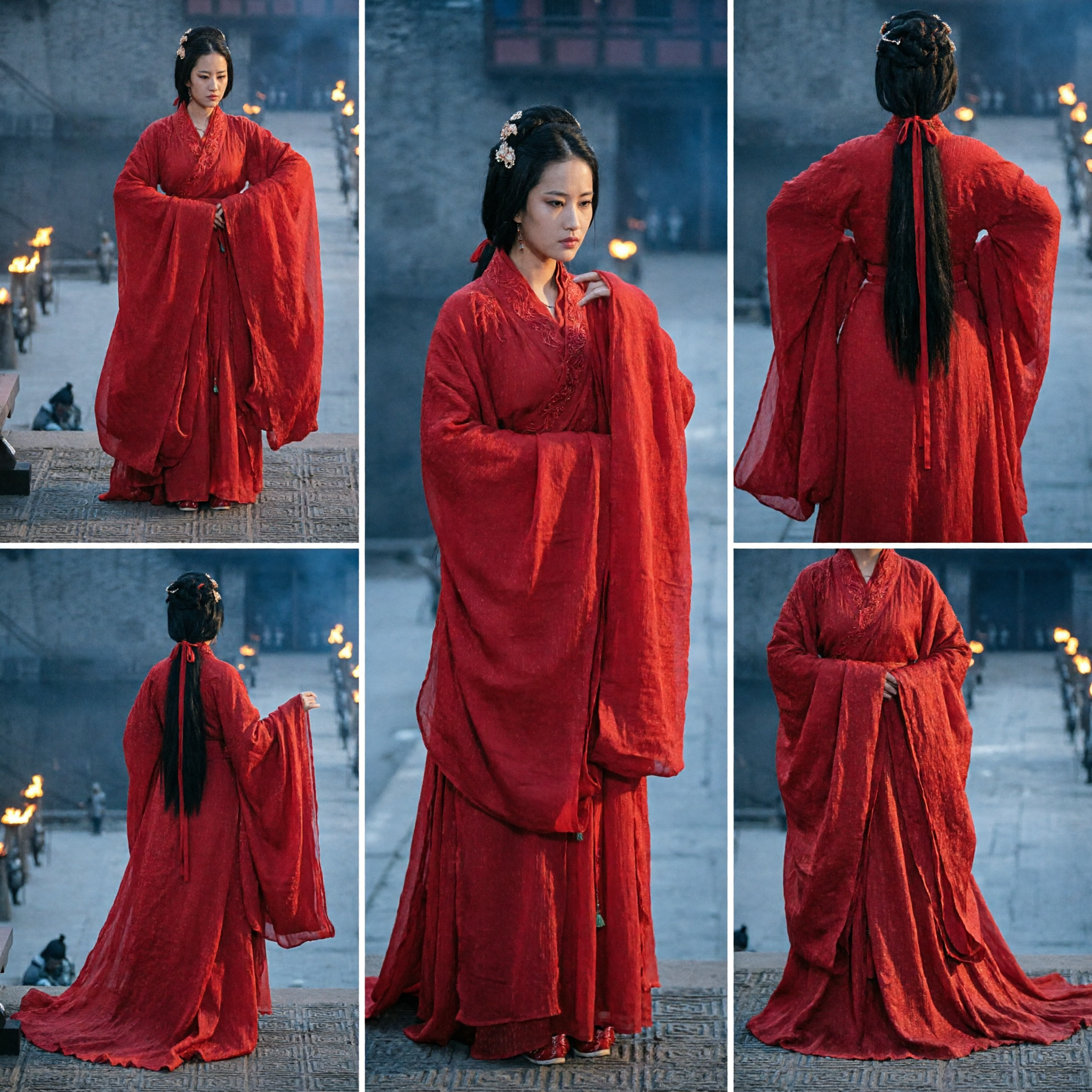 Elegant Red Traditional Chinese Hanfu Dress Ancient Palace Princess Costume for Women Cosplay Performance