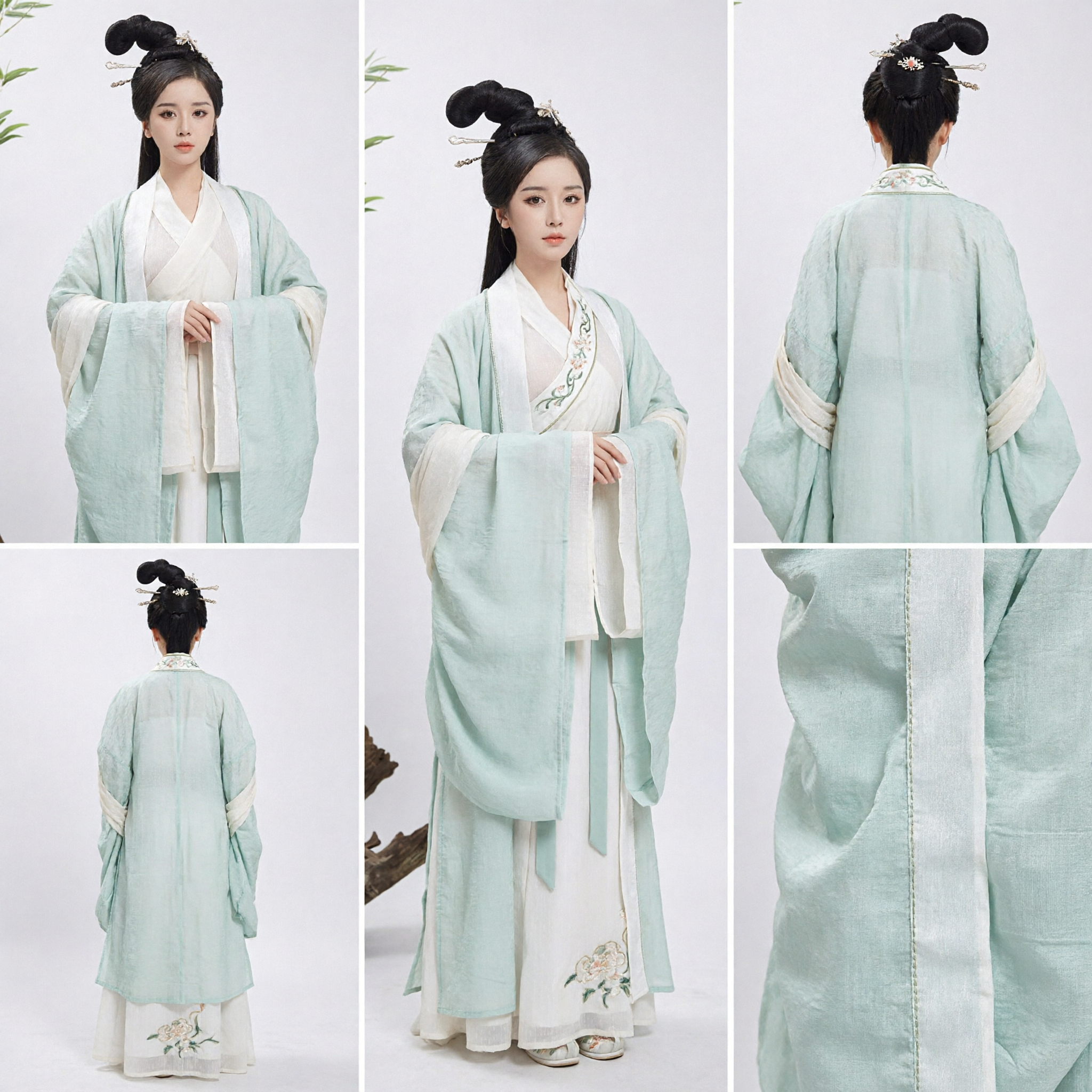 Traditional Chinese Hanfu Costume Ancient Fairy Dress Green Robe Pink Skirt for Women Cosplay Performance