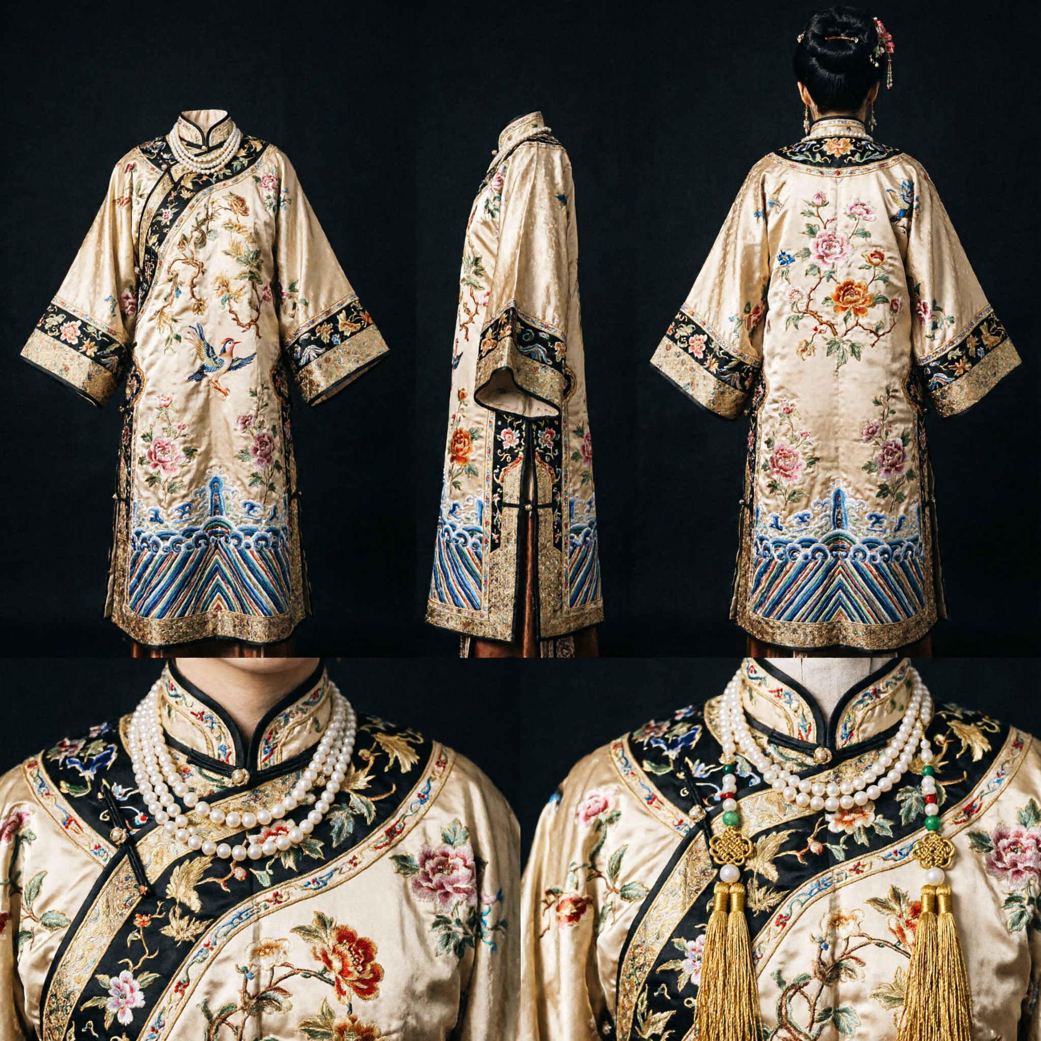 Traditional Chinese Qing Dynasty Empress Costume Ancient Imperial Court Robe for Women Historical Cosplay Performance Dress