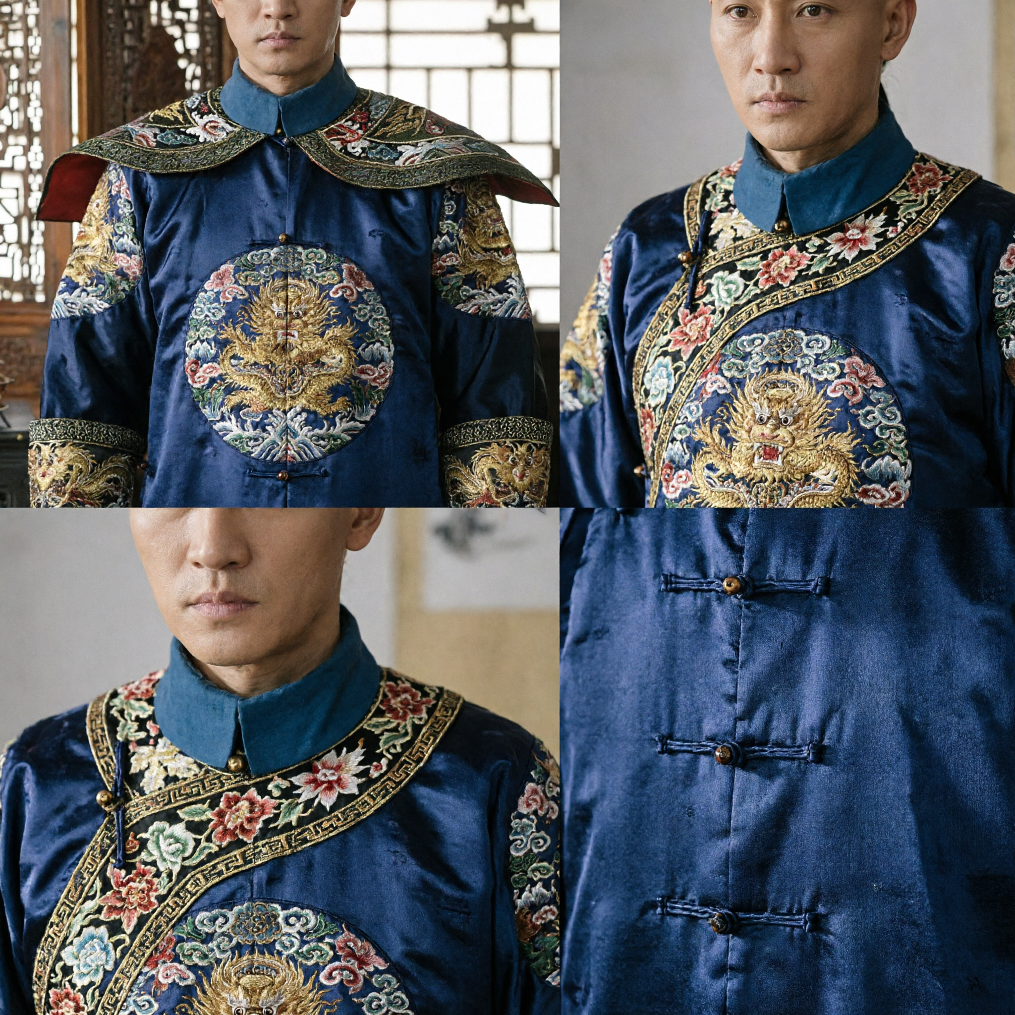 Men's Qing Dynasty Traditional Chinese Costume Ancient Emperor Prince Robe Historical Cosplay Outfit