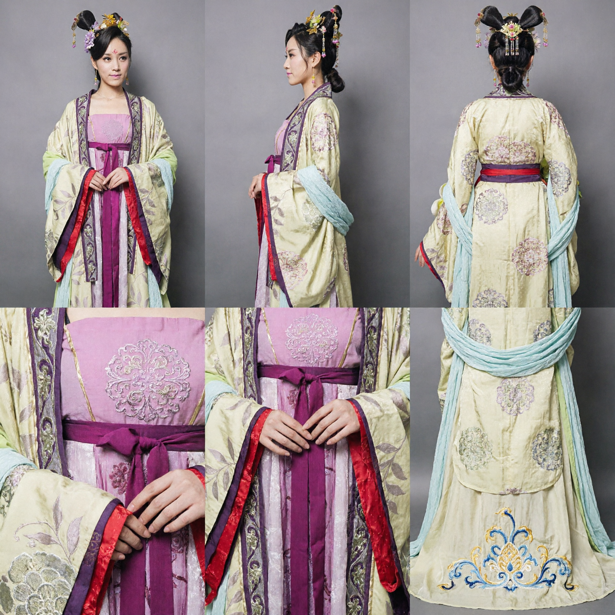 Ancient Chinese Tang Dynasty Palace Lady Hanfu Costume Elegant Traditional Princess Dress for Women Cosplay