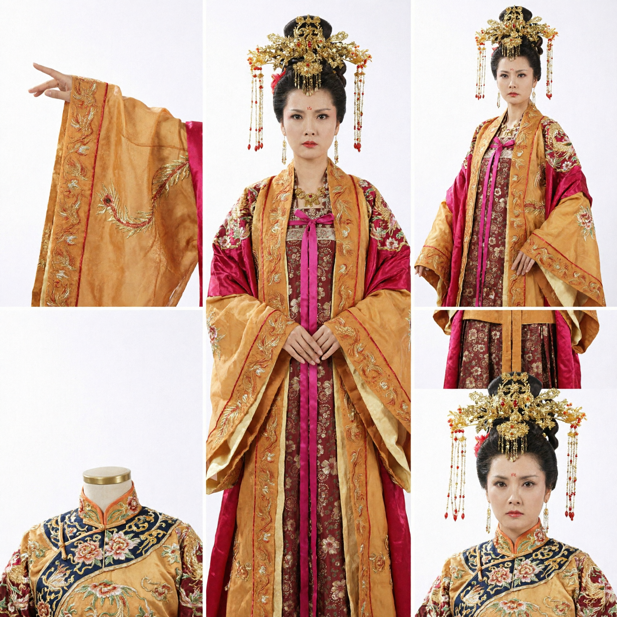 Ancient Chinese Tang Dynasty Empress Hanfu Costume Royal Queen Dress for Women Cosplay Performance