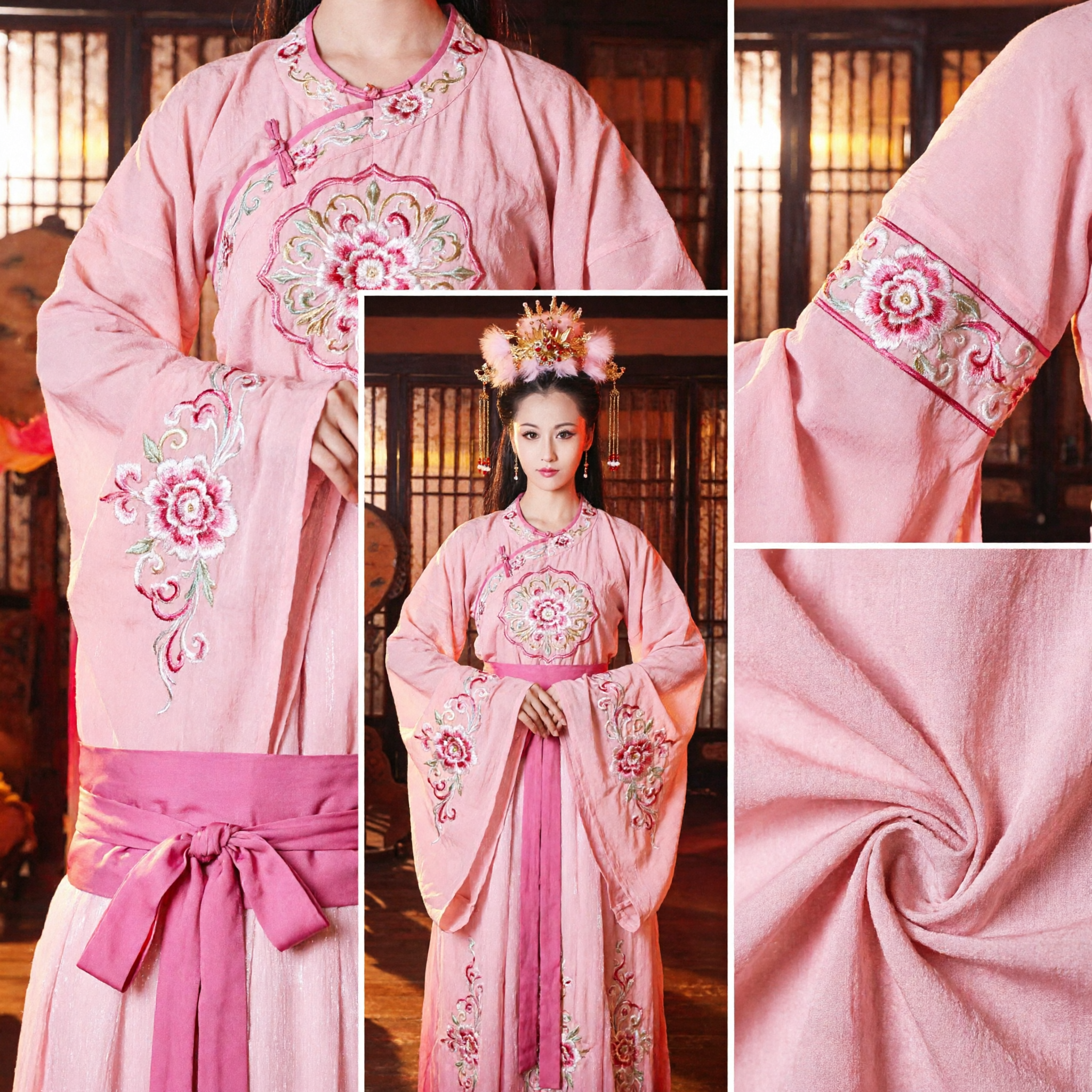 Traditional Chinese Pink Hanfu Dance Costume Ancient Fairy Princess Dress for Women Performance