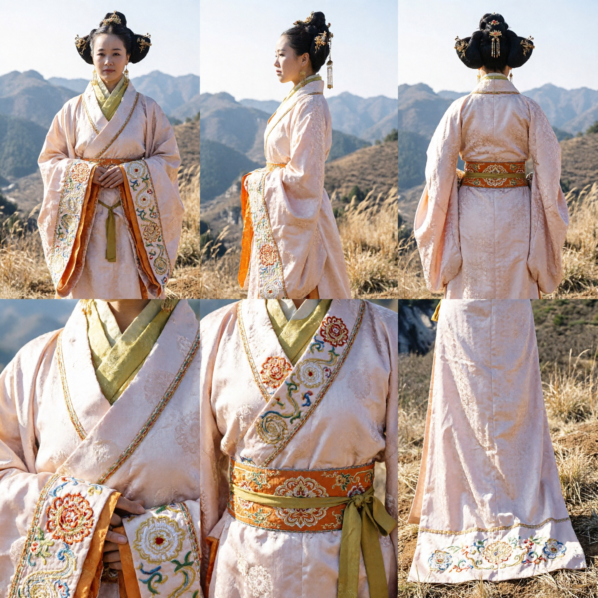 Traditional Chinese Ancient Princess Hanfu Costume Elegant Palace Dress for Women Cosplay and Stage Performance
