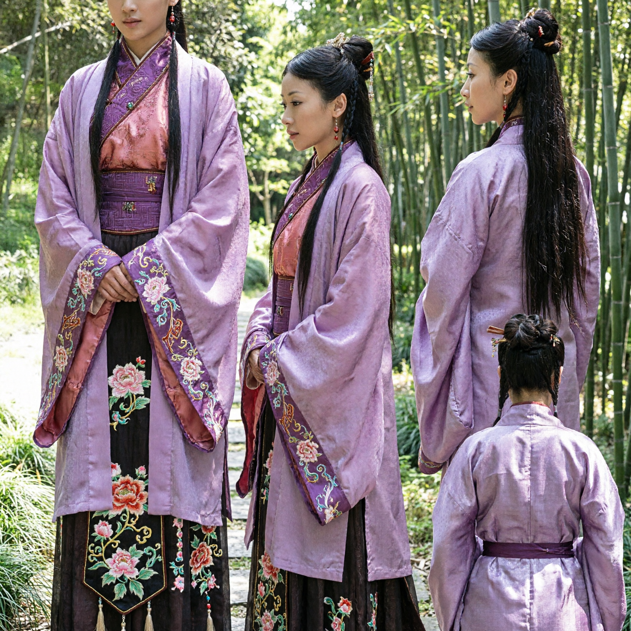 Traditional Chinese Hanfu Purple Robe Ancient Costume for Women Historical Drama Cosplay Performance