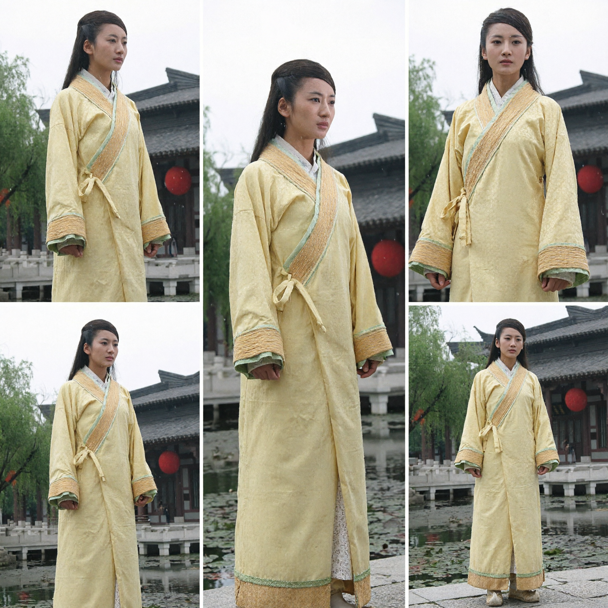 Ancient Chinese Yellow Hanfu Robe Traditional Historical Drama Costume for Women Cosplay Performance Wear
