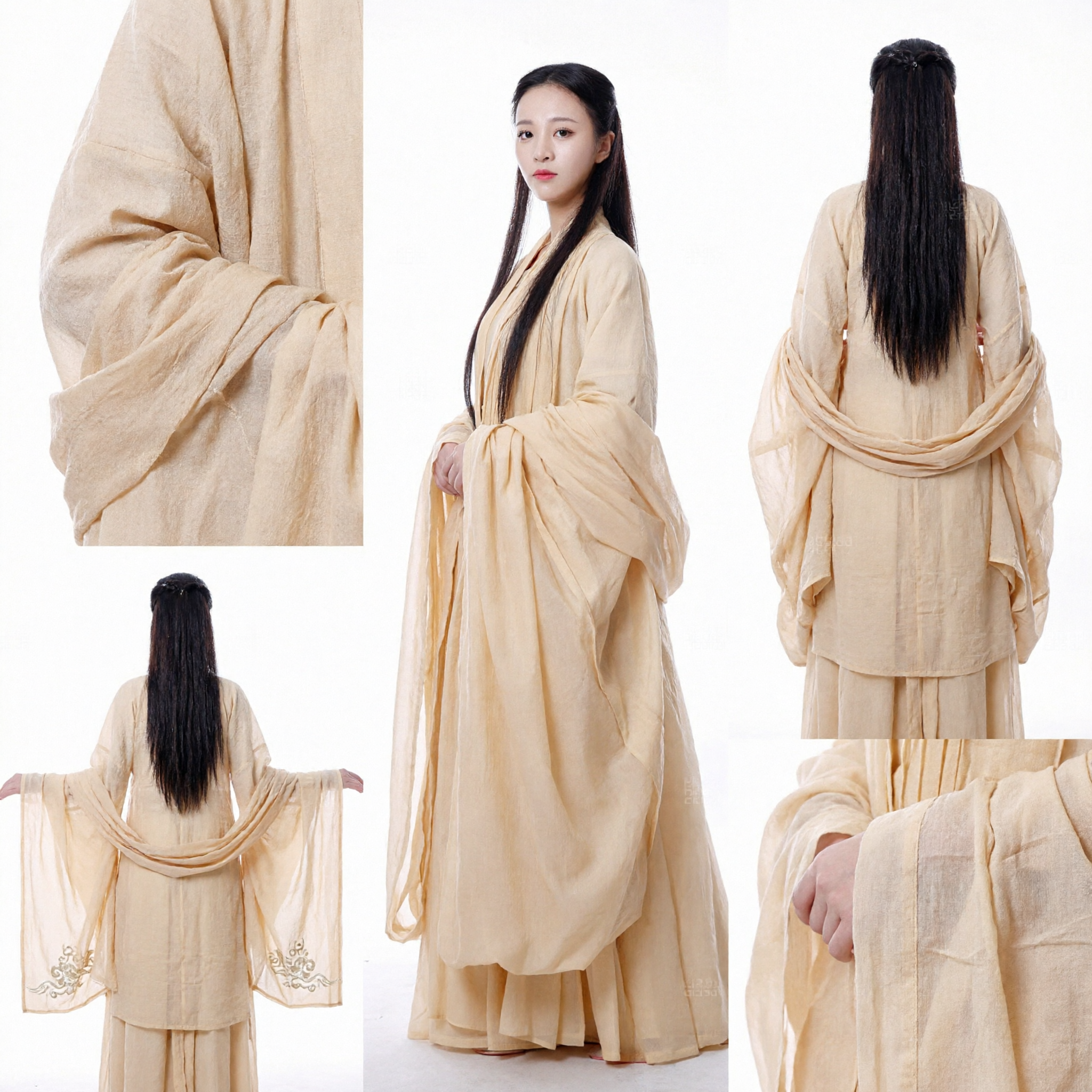 Traditional Chinese Hanfu Dress for Women Ancient Historical Costume Wide Sleeve Robe for Cosplay