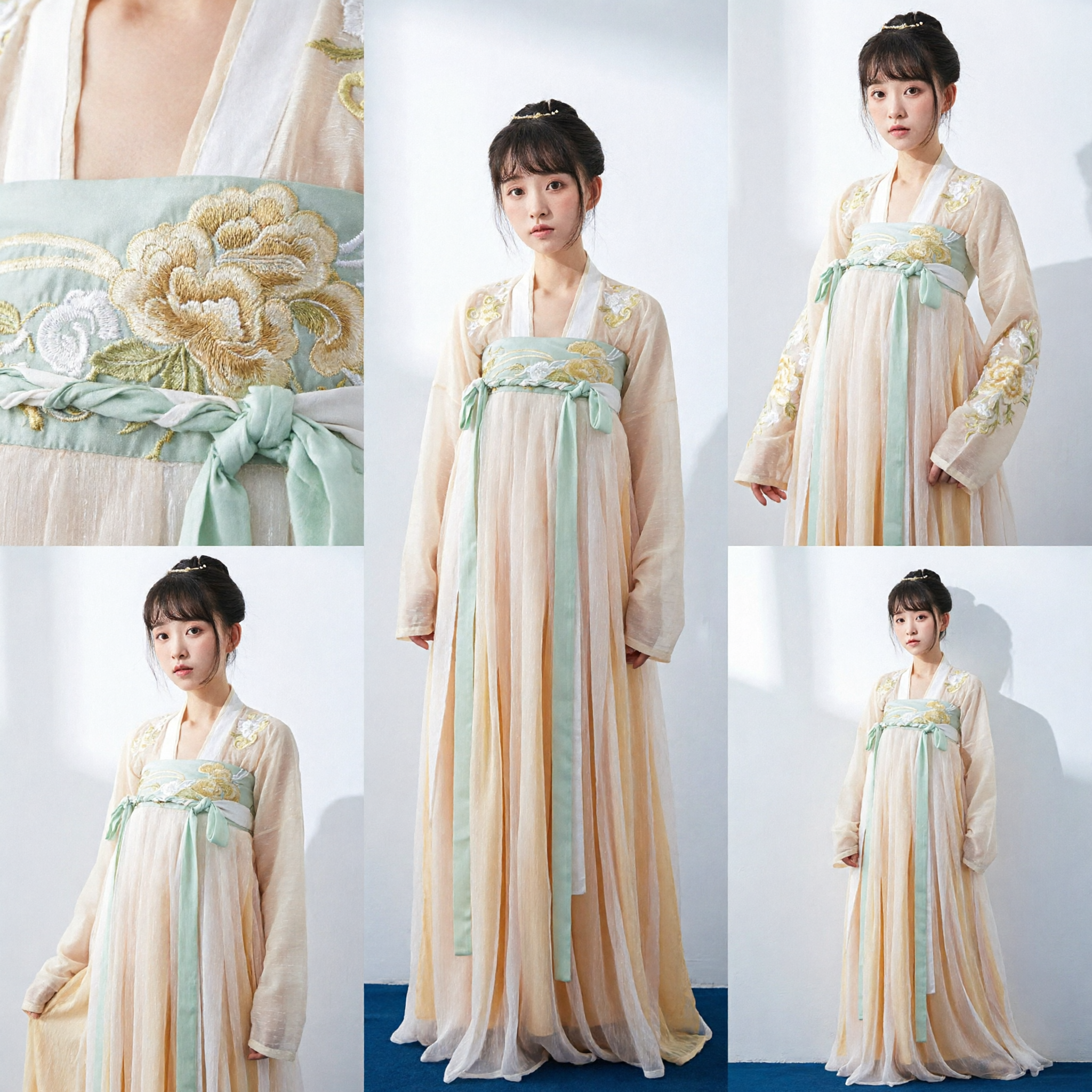 Elegant Tang Dynasty Hanfu Qixiong Ruqun Traditional Chinese Dress for Women Ancient Costume for Photography