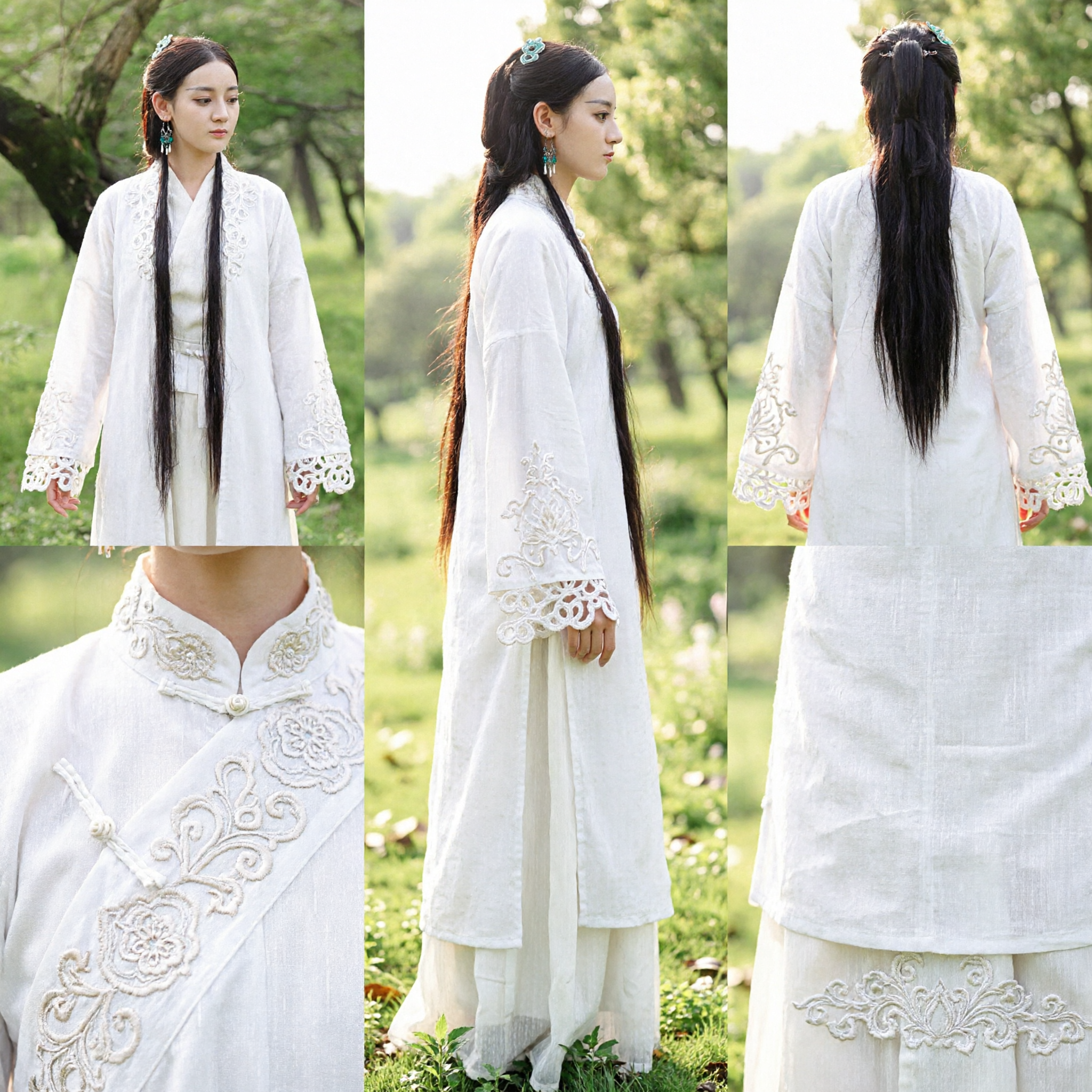 Elegant White Traditional Chinese Hanfu Fairy Dress Ancient Style Costume for Women Cosplay