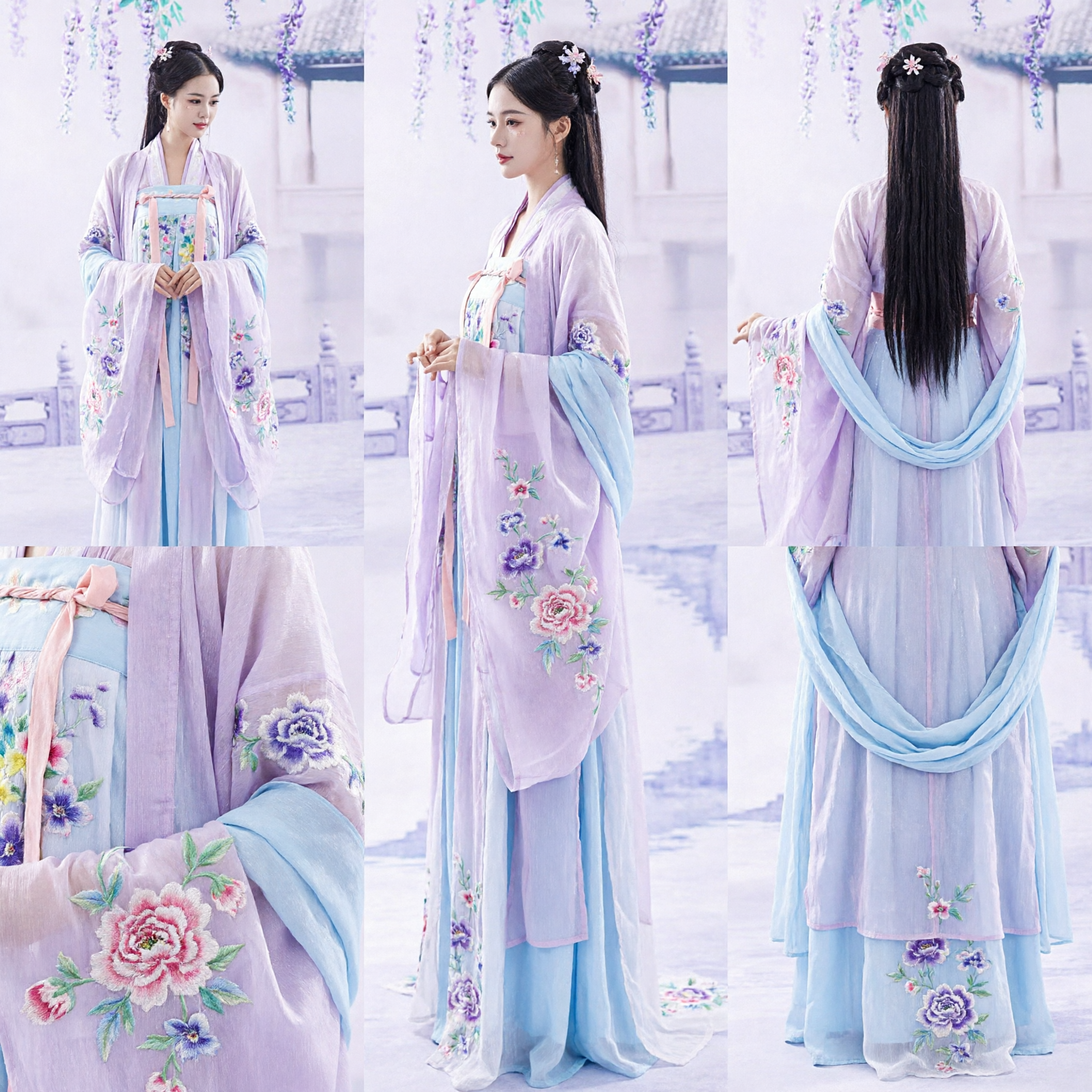 Traditional Chinese Hanfu Ancient Fairy Costume Elegant Tang Dynasty Style Dress for Women Cosplay Photography