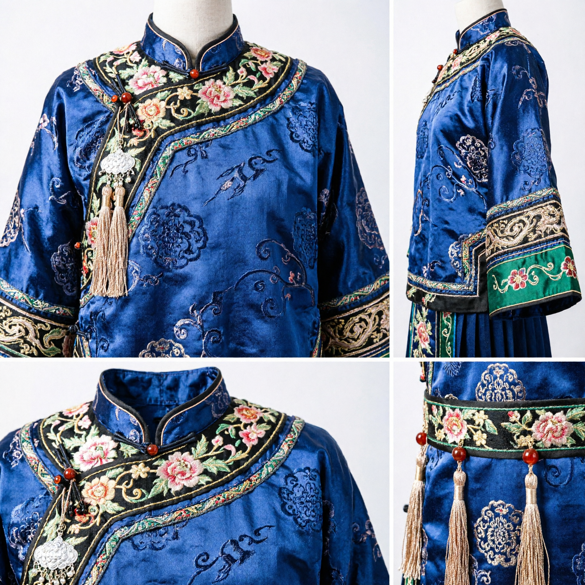 Ancient Chinese Gold Finger Nail Guard with Red Stone for Qing Dynasty Empress Hanfu Cosplay Accessories