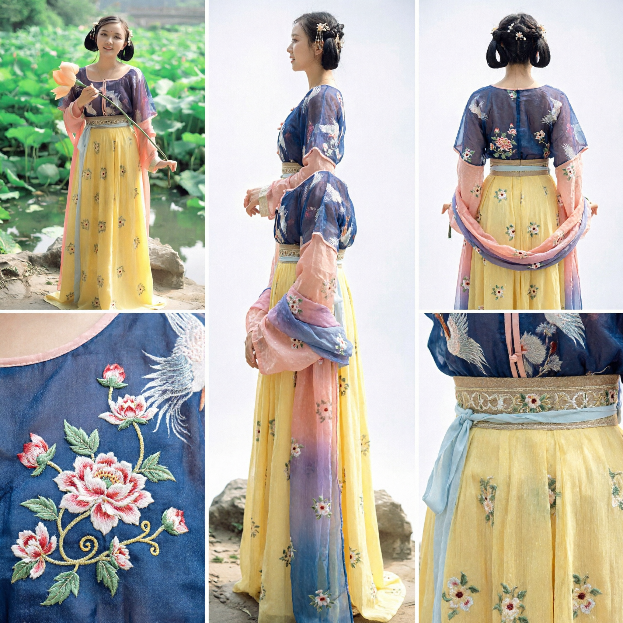 Ancient Chinese Tang Dynasty Hanfu Dress for Women Traditional Palace Princess Costume for Photography and Cosplay