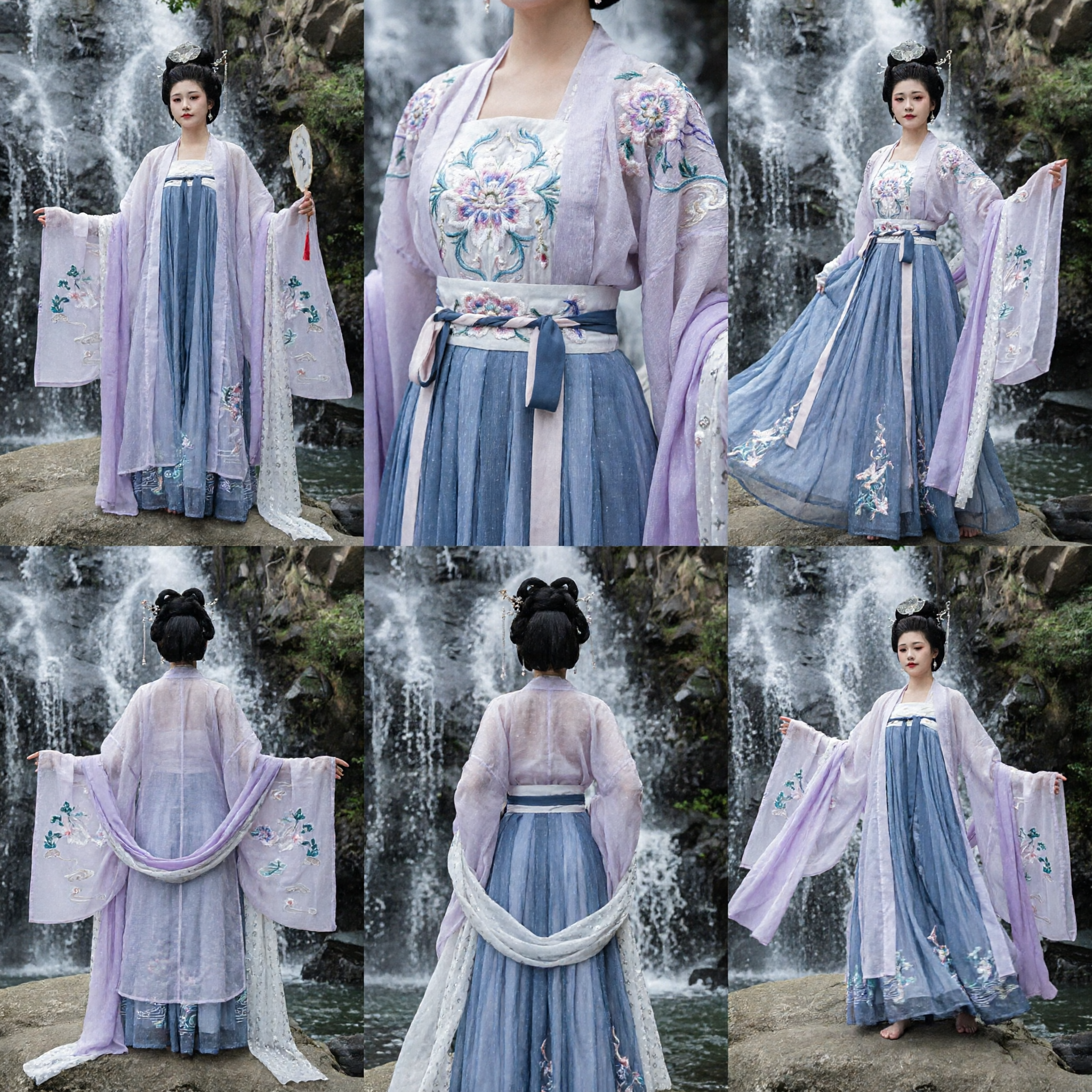 Elegant Purple Hanfu Traditional Chinese Costume Women Tang Dynasty Fairy Dress Ancient Historical Clothing for Cosplay