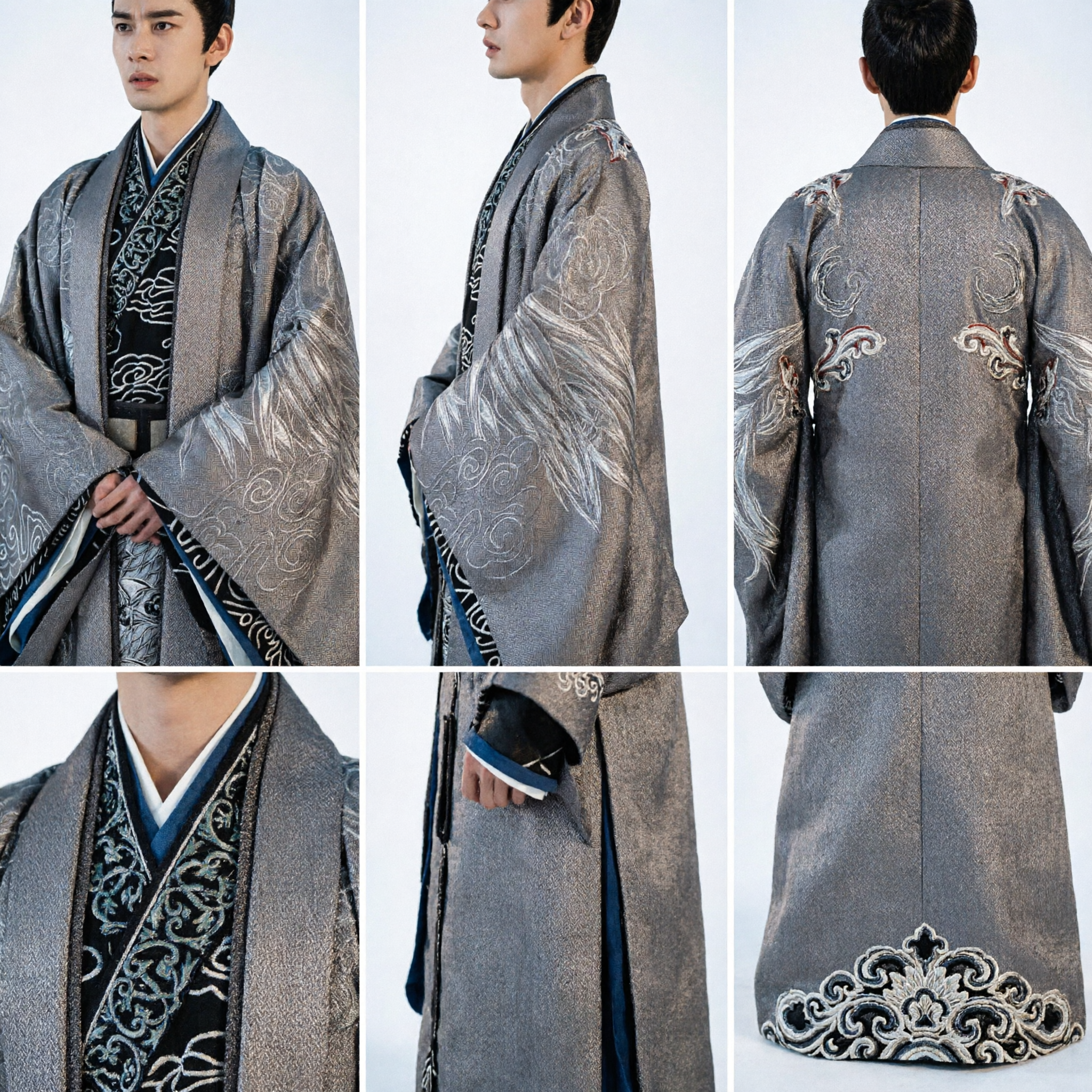 Men's Ancient Chinese Prince Hanfu Costume Traditional Noble Robe for Historical Cosplay and Photography
