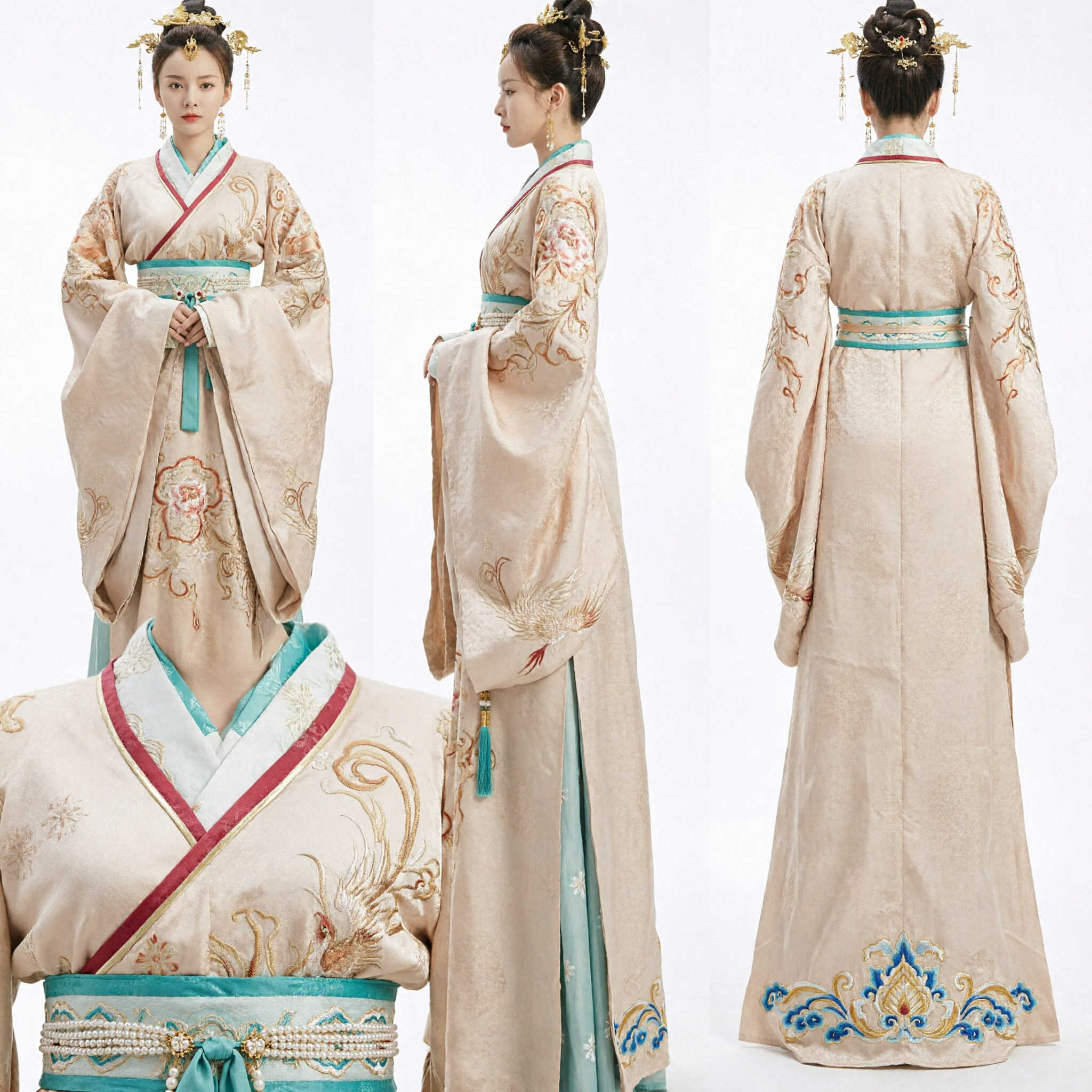 Elegant Ancient Chinese Imperial Princess Hanfu Costume Traditional Tang Dynasty Palace Lady Historical Drama Dress