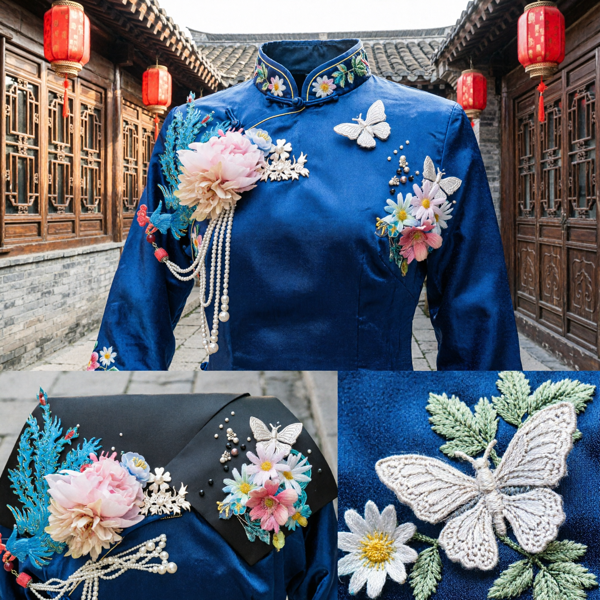 Traditional Chinese Hanfu Hair Accessory Phoenix Peony Butterfly Headpiece for Wedding Bridal Costume