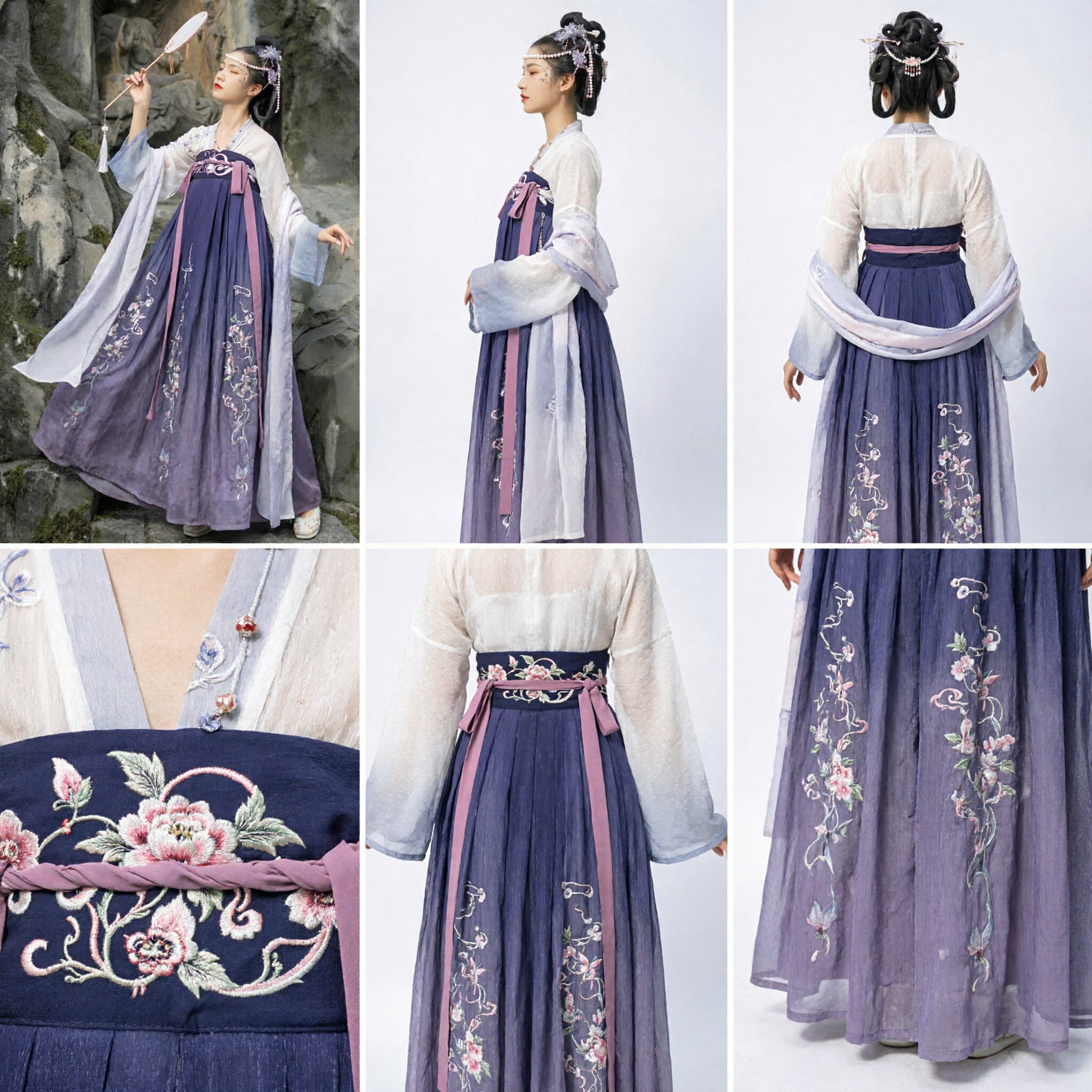 Elegant Purple Hanfu Traditional Chinese Costume Ancient Fairy Dress for Women Performance Cosplay